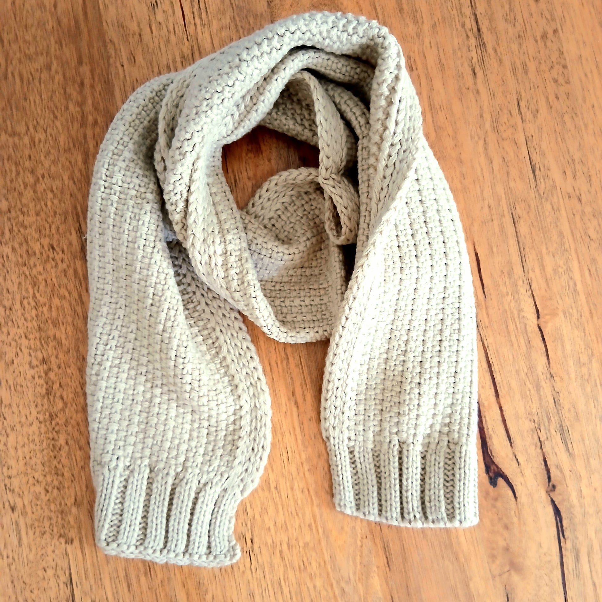 Waffle Rib Short Scarf 332334