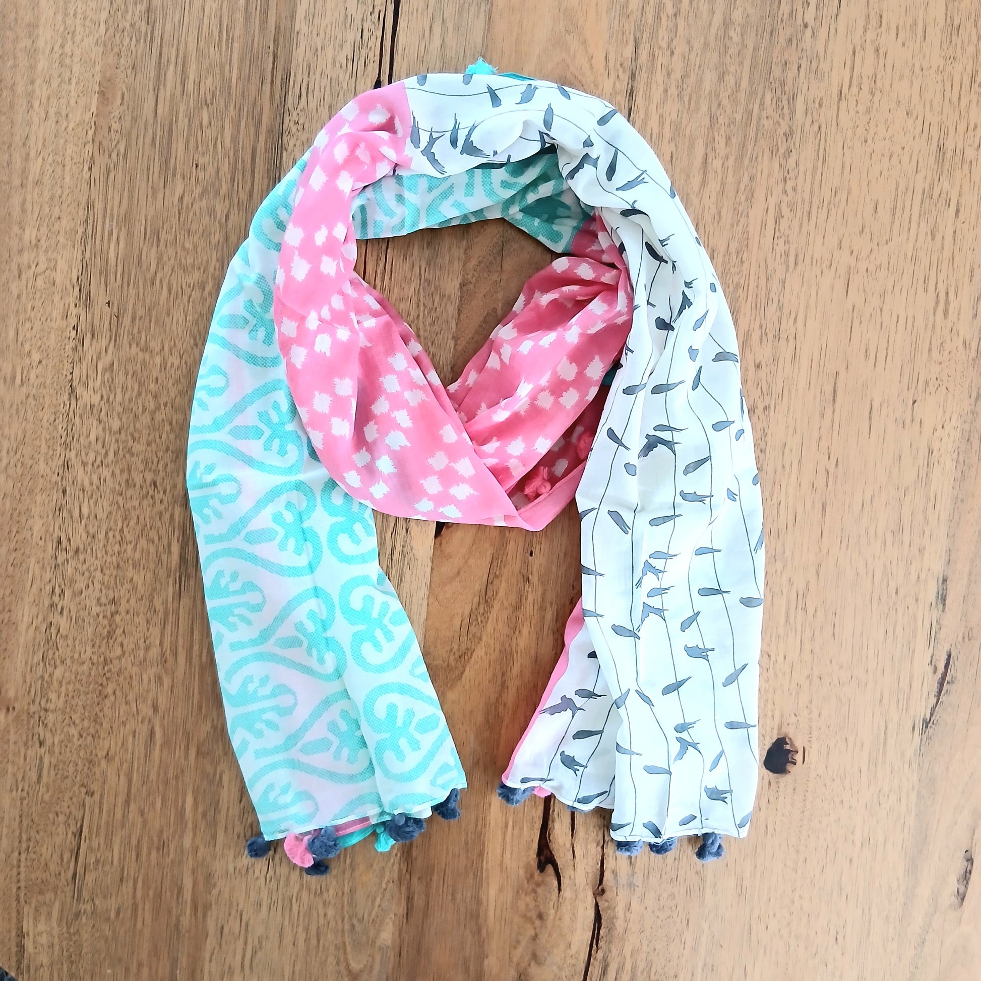 Cotton Multi-Patterned Scarf YASH-330