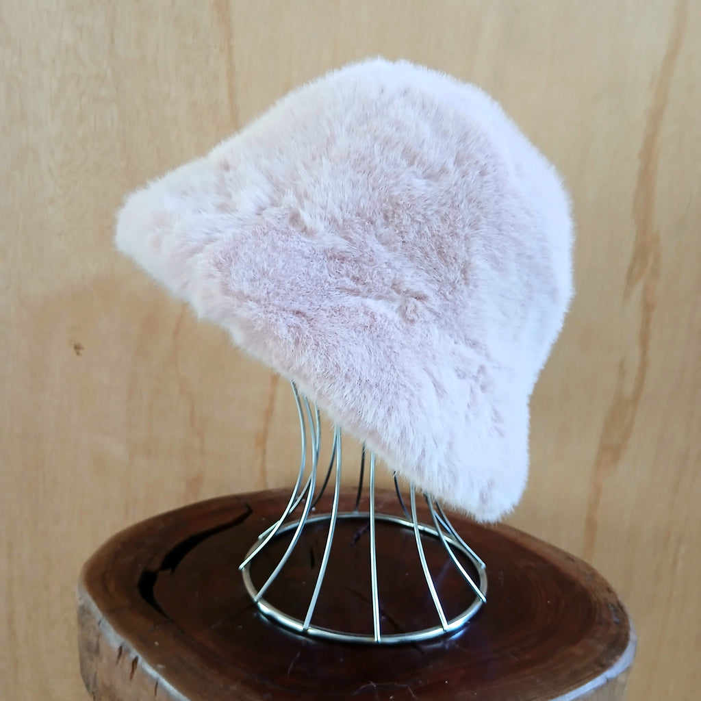 Pre-Order Faux Fur Classic Bucket Hat Plain 7531