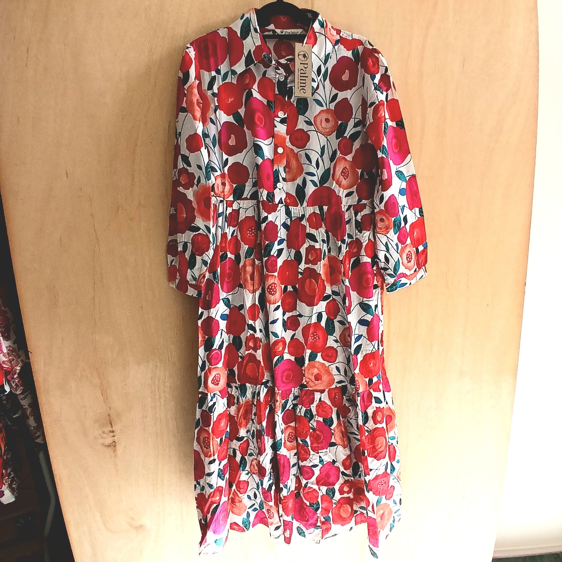 PRE-ORDER Mid Length 2 Layer Cotton Dress 67150