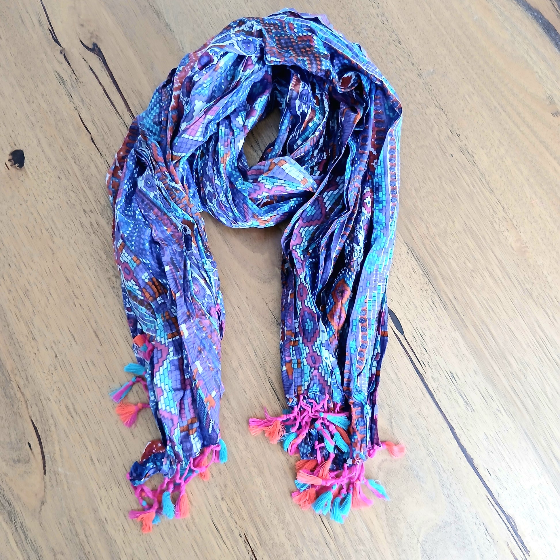 Palme Cotton Scarf Brazilian Weave - 53414