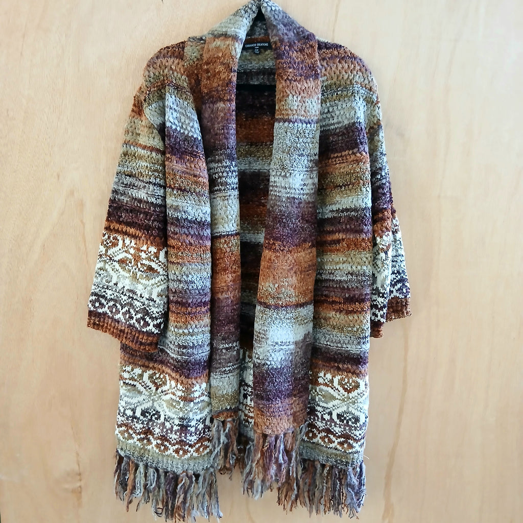 Pre-Order Knitted Striped Cardigan Multi 25153