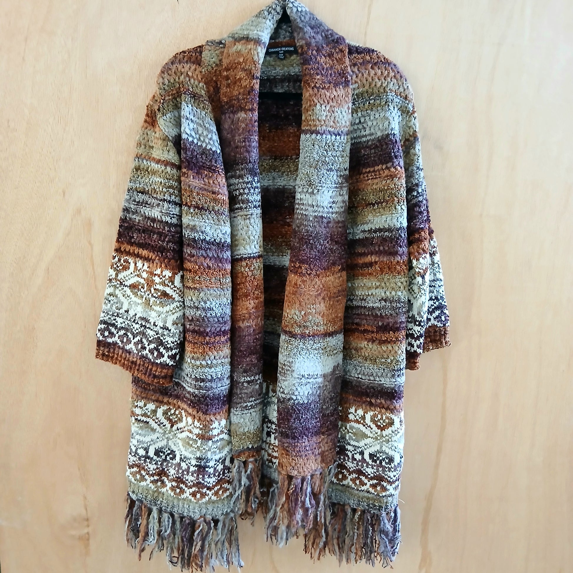 Pre-Order Knitted Striped Cardigan Multi 25153