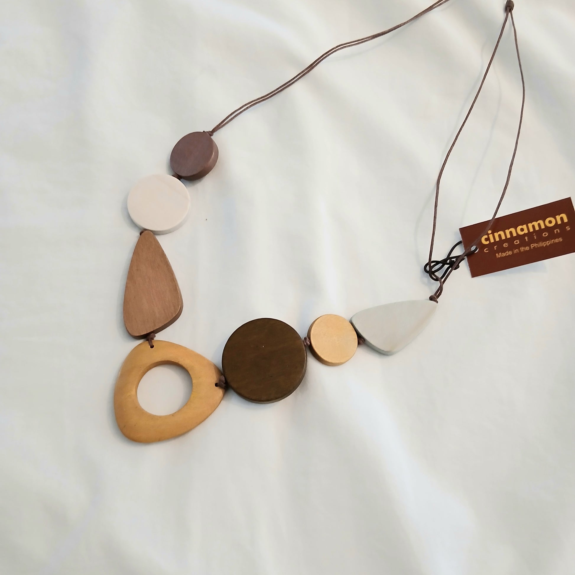 7 Piece Wooden Different Shapes Beaded Necklace N7-102AME