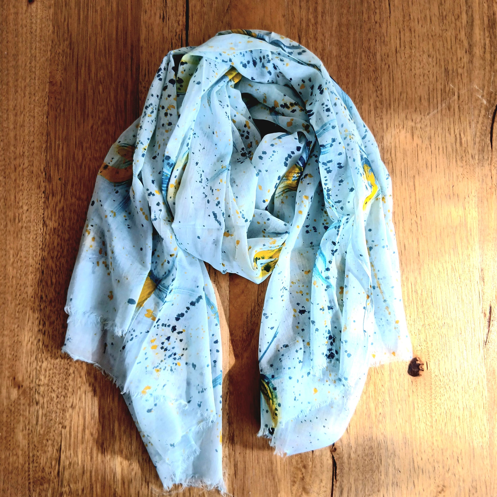 Cotton Speckle Scarf - Teal Splash PG-34780