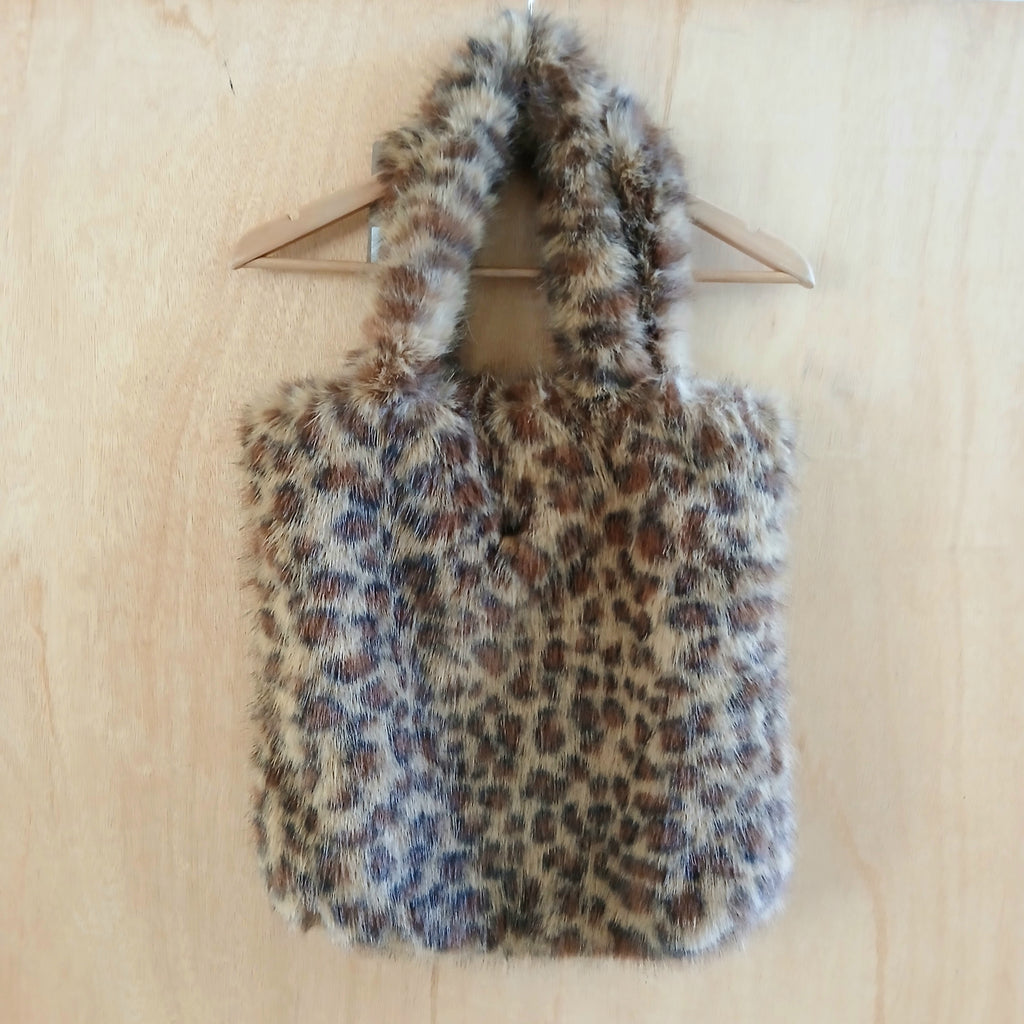 Pre-Order Faux Fur Tote Leopard Bag BG2708