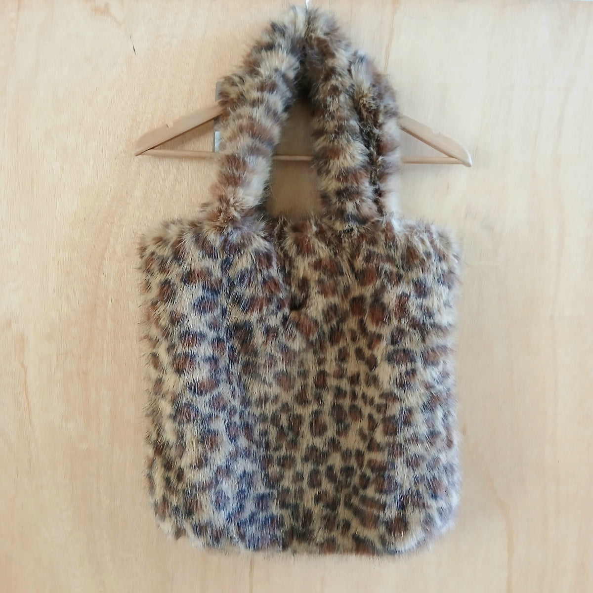 Pre-Order Faux Fur Tote Leopard Bag BG2708