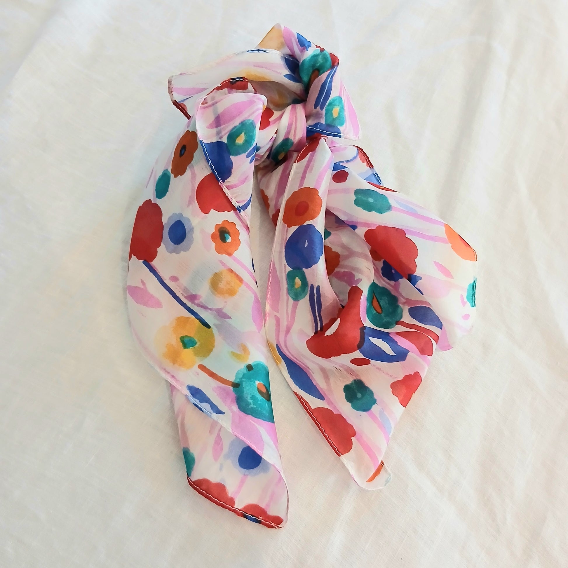 Pure Silk Scarf Flower Field PS 1169/S COL 1