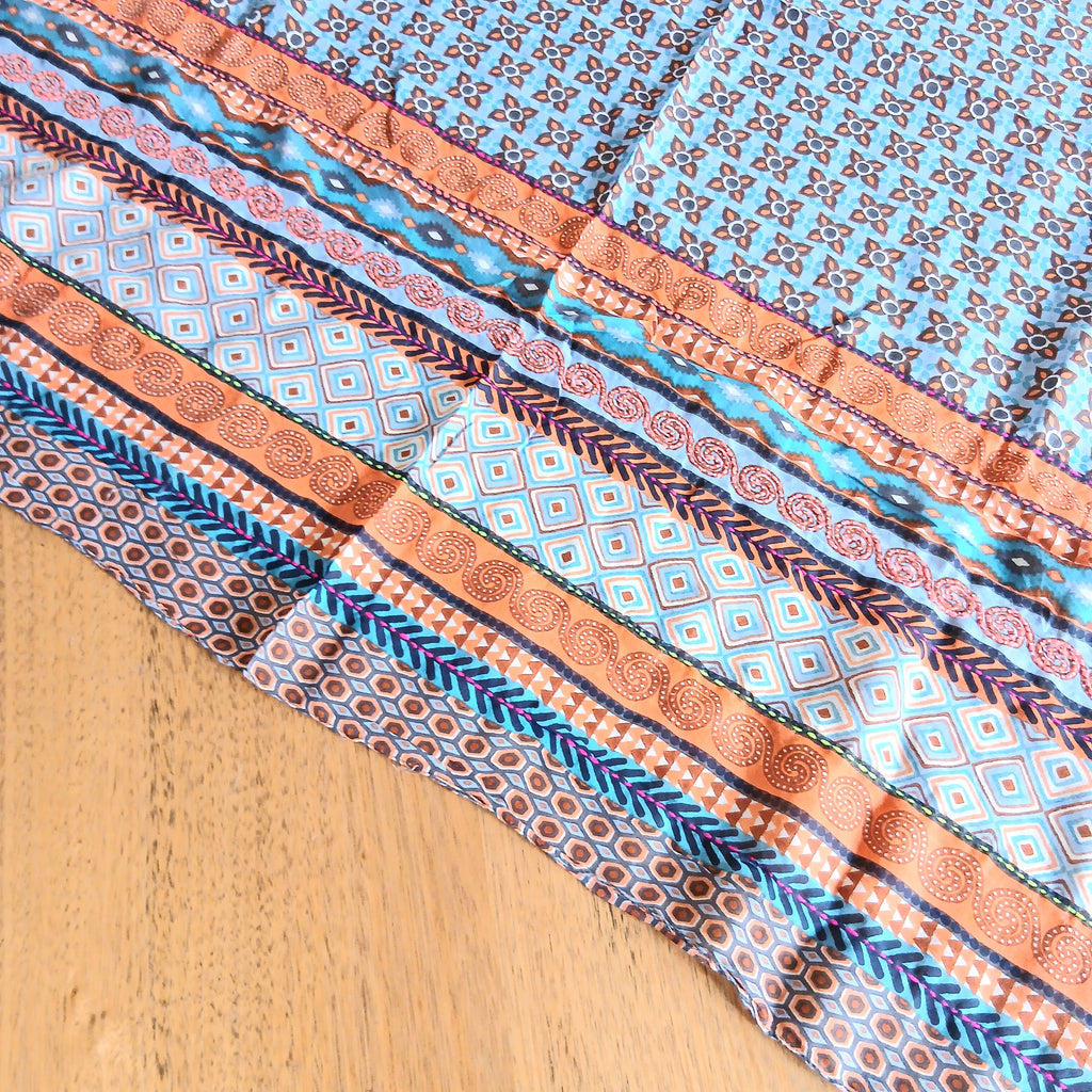 Cotton Scarf Embroidered and Tassels - 66208