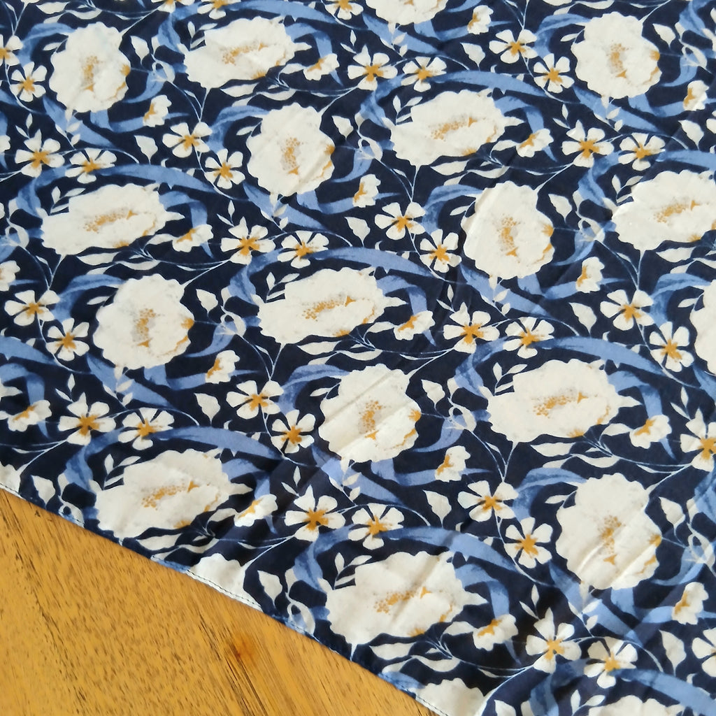 Soft Blue Patterned Floral Scarf 332263