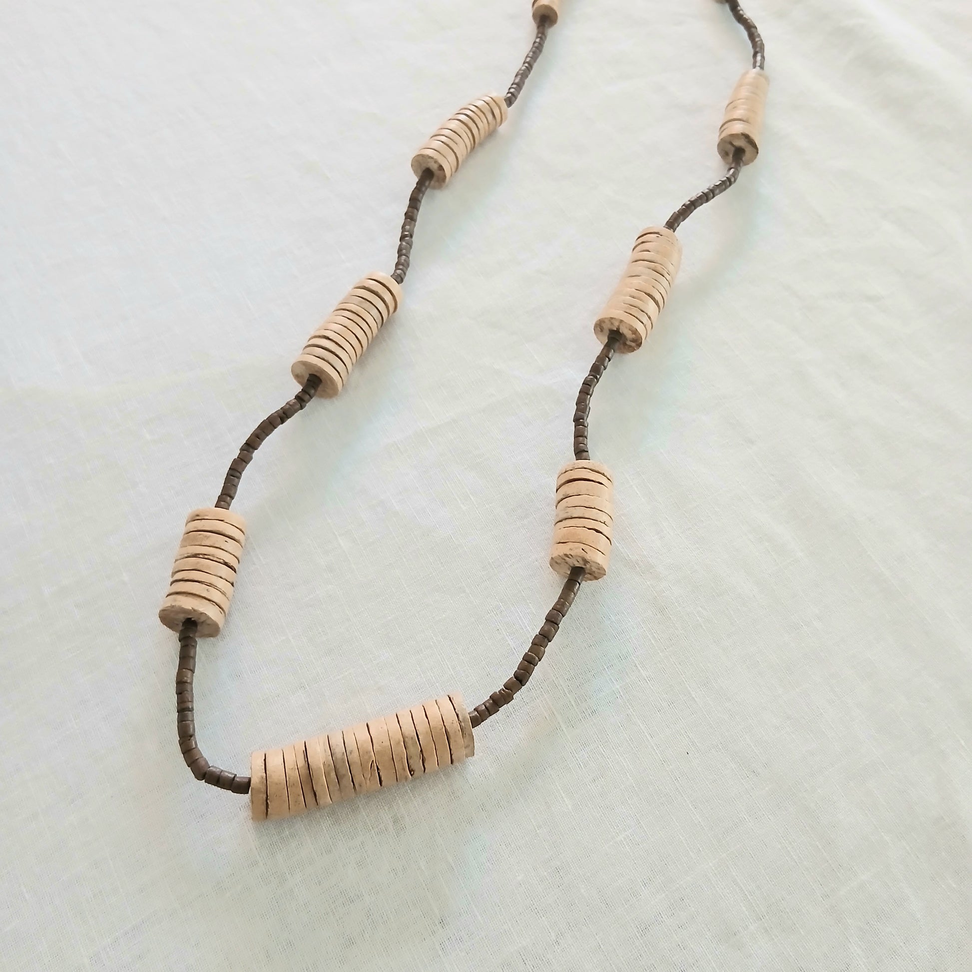 Tribal Style Wooden Beaded Necklace N0-334KM