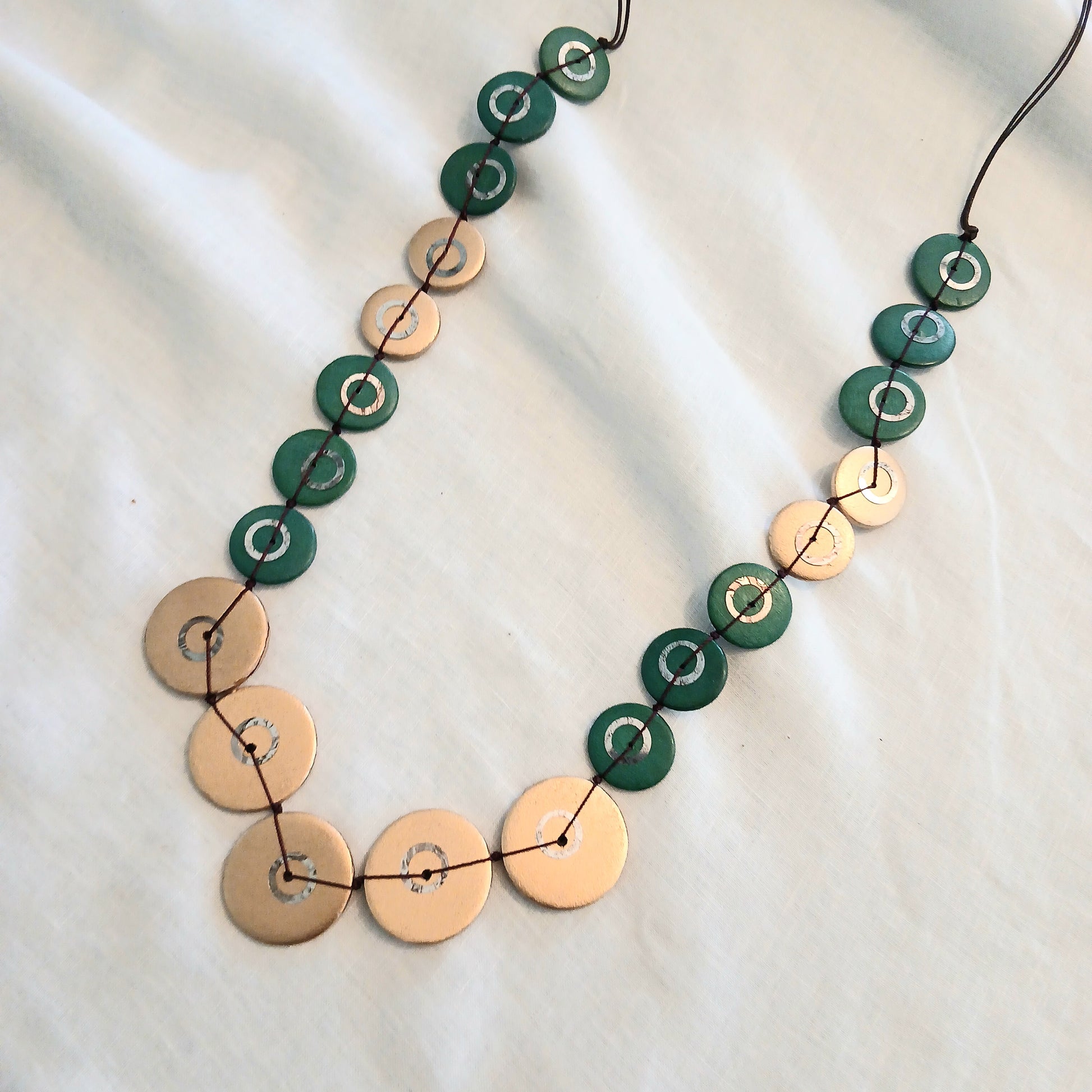 Wooden Rings Necklace N6-4661N