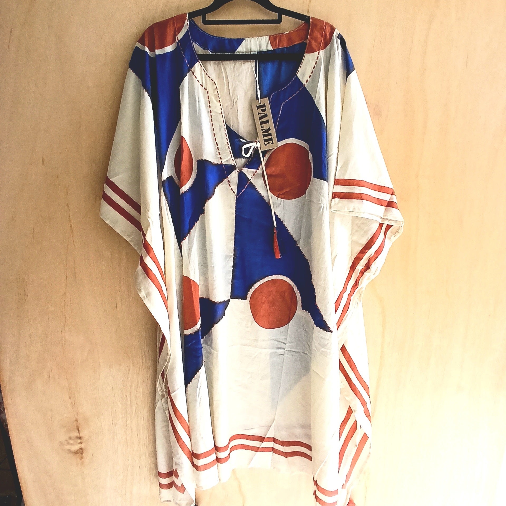PRE-ORDER Mid Length Cotton Poncho Embroidered 67040