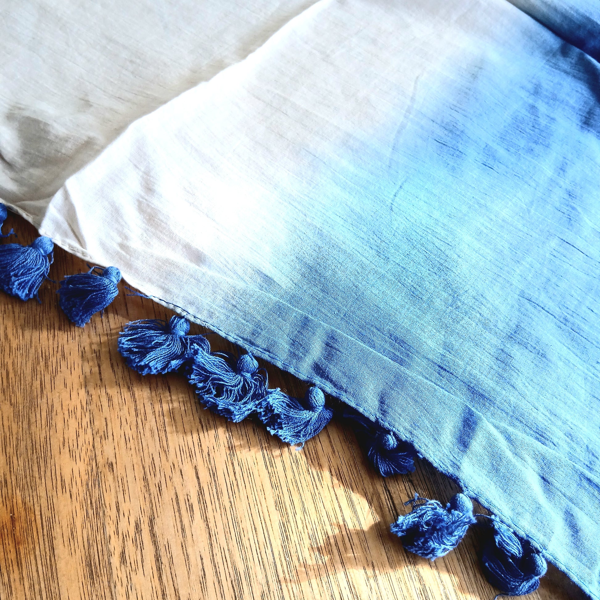Two-Toned Tassel Scarf - 3870