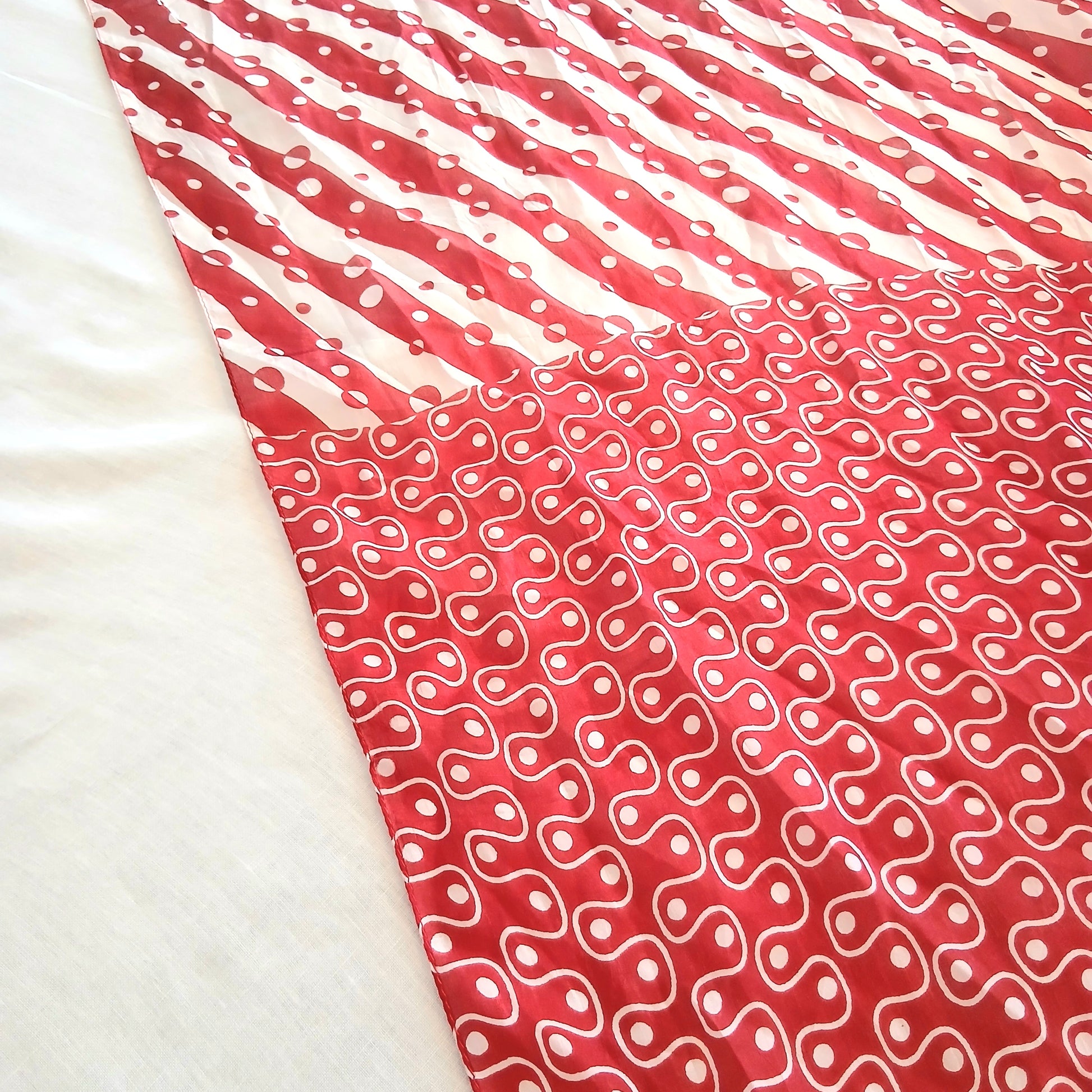 PRE-ORDER Pure Silk Scarf Circles and Lines TS-1120