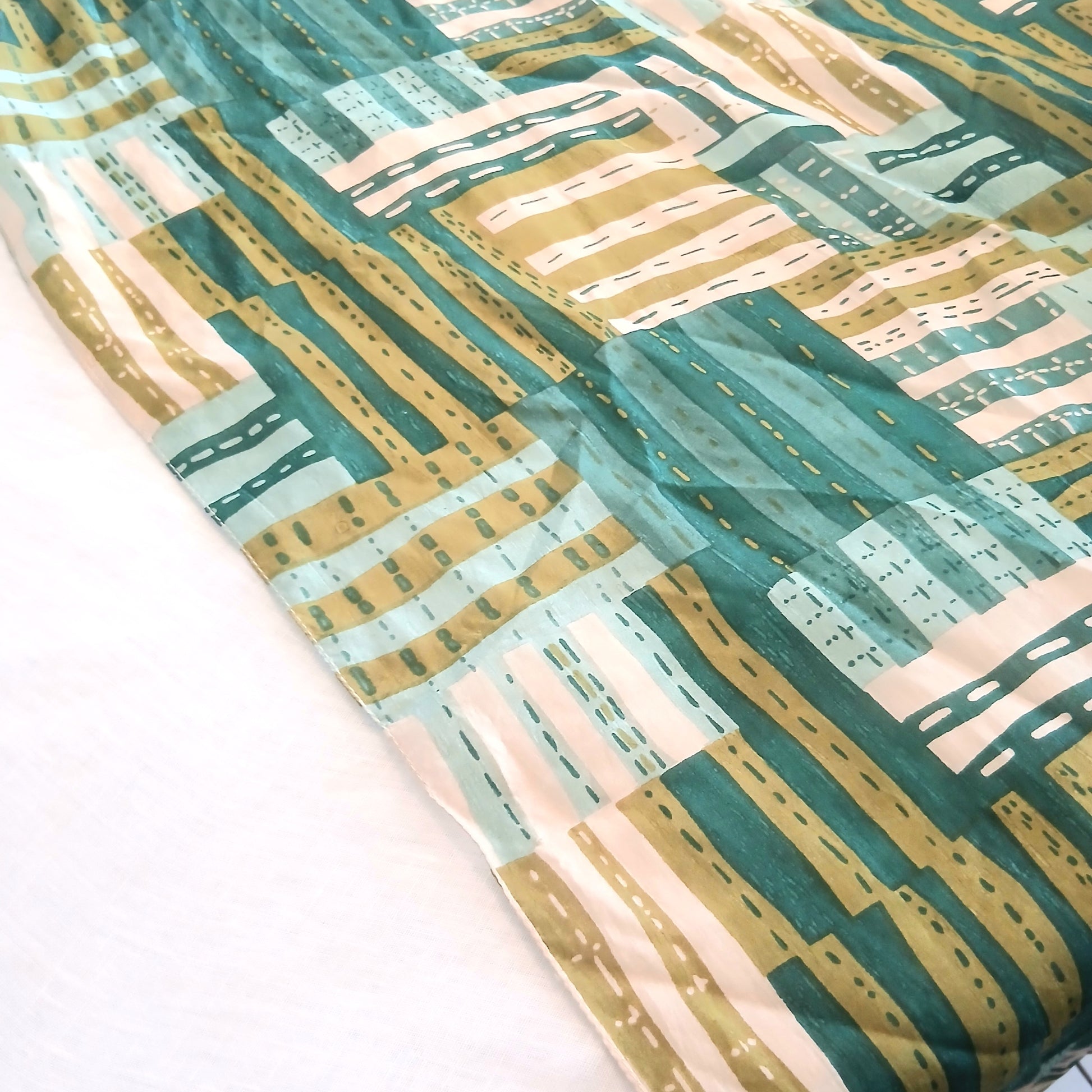 PRE-ORDER Pure Silk Scarf Lines and Symmetry Design Large TS-1149