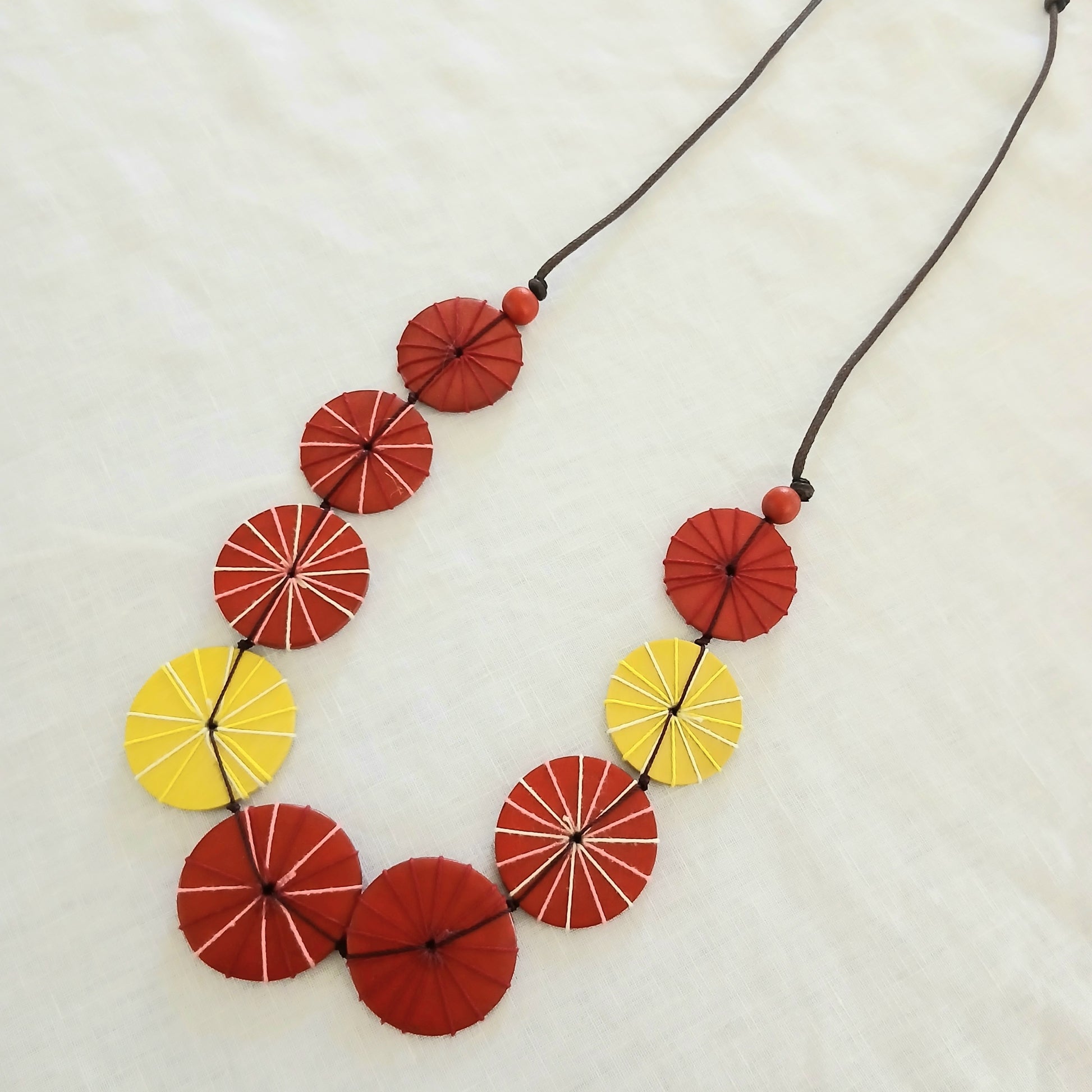 PRE-ORDER Embroidered Large Beads Necklace N7-1386