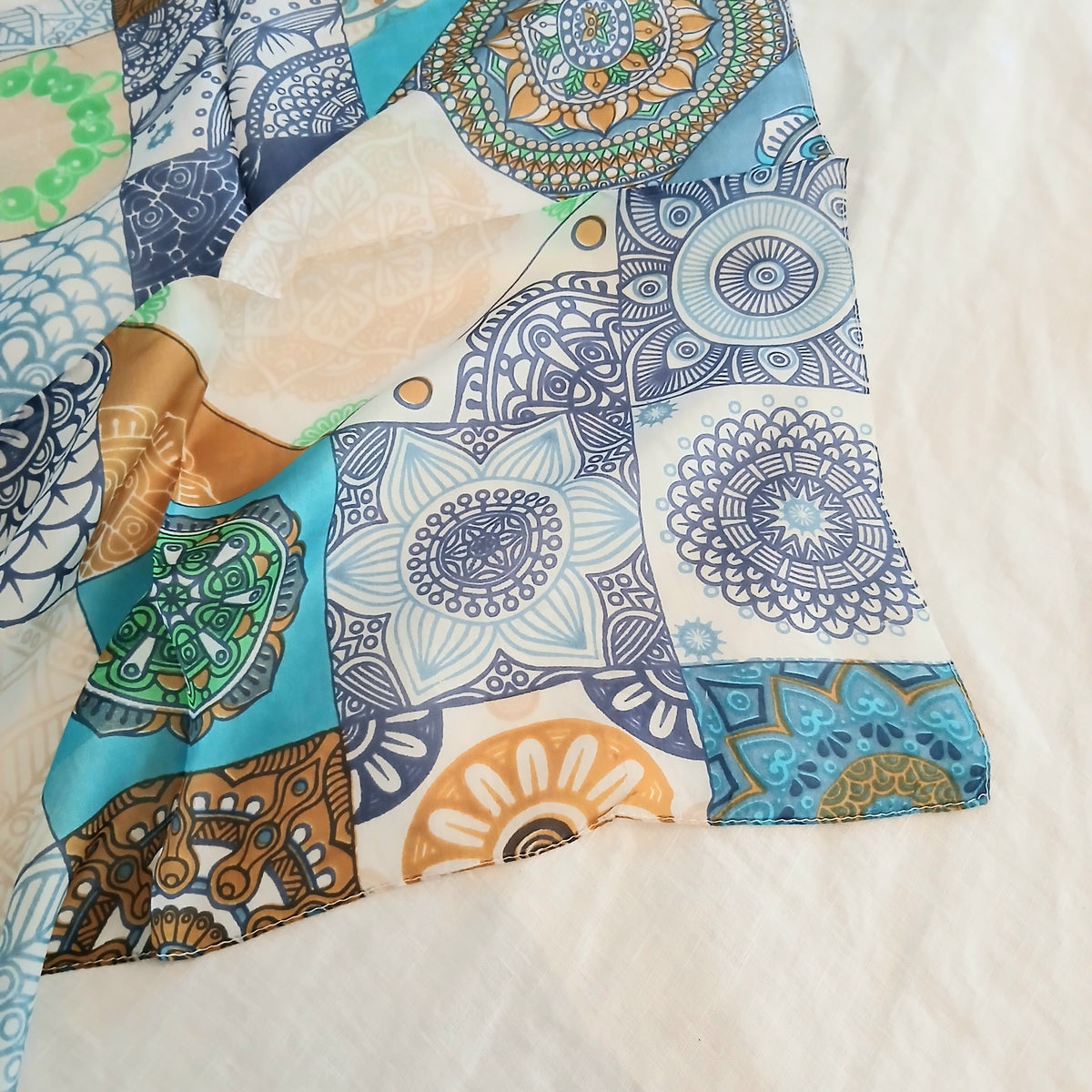 Patchwork Pattern Style Pure Silk Scarf PS 1170/S Necktie