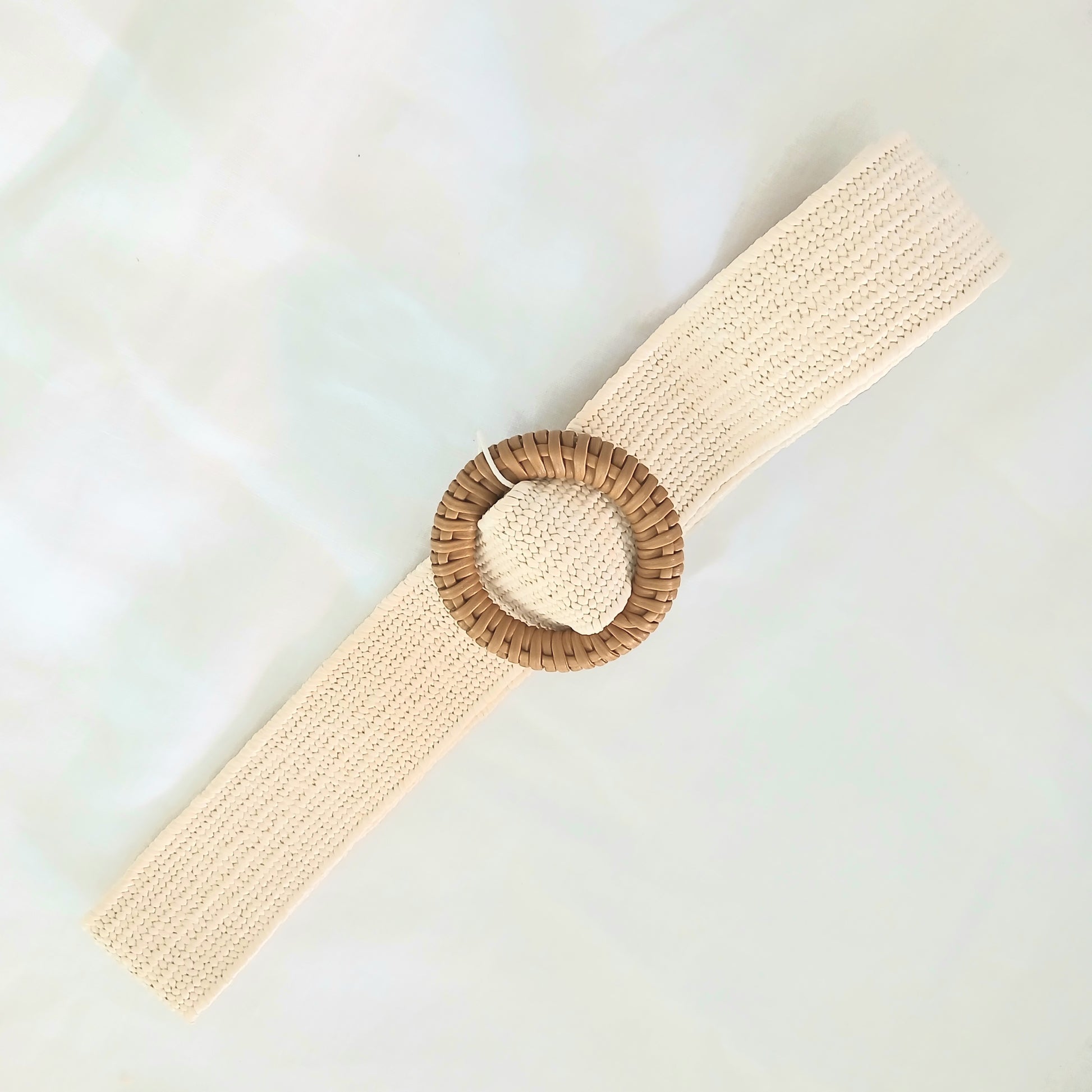 Elastic Belt with Rattan Buckle 65504