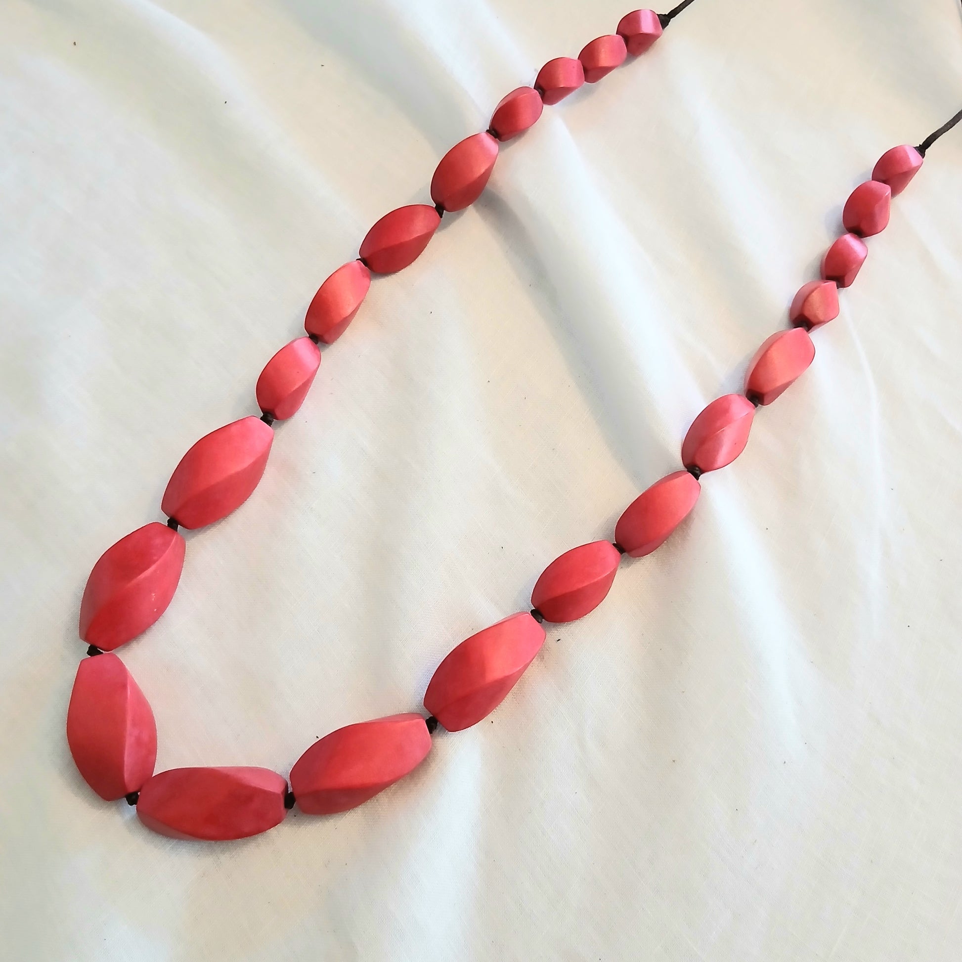 Chunky Wooden Pieces Necklace N6-7408