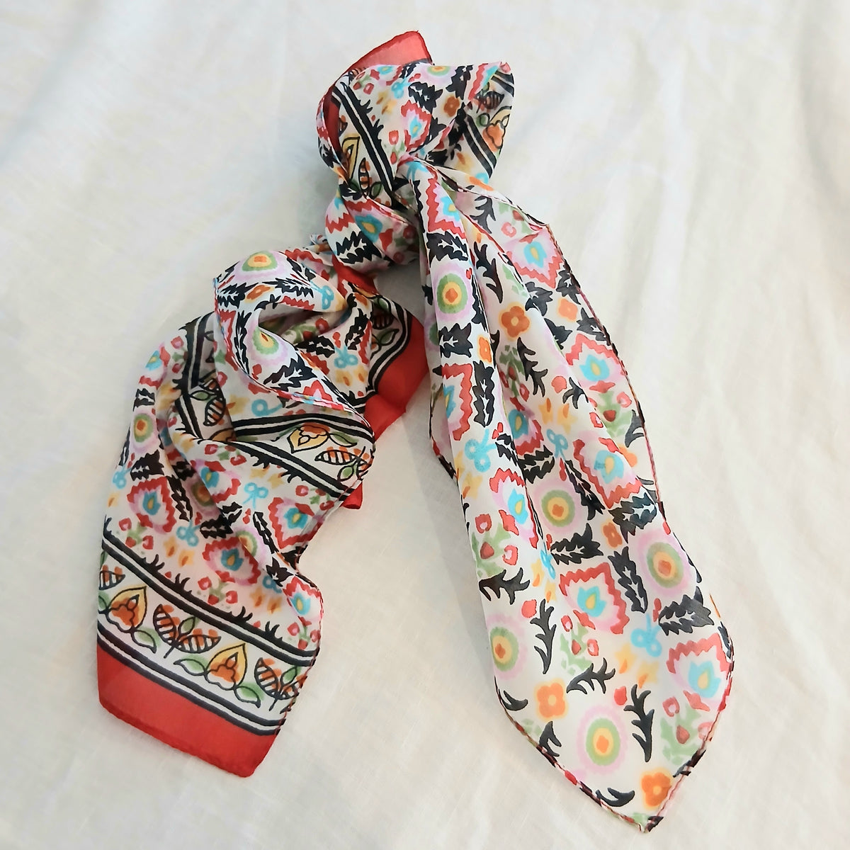 Keira Silk Scarf - TS-1095/S RED