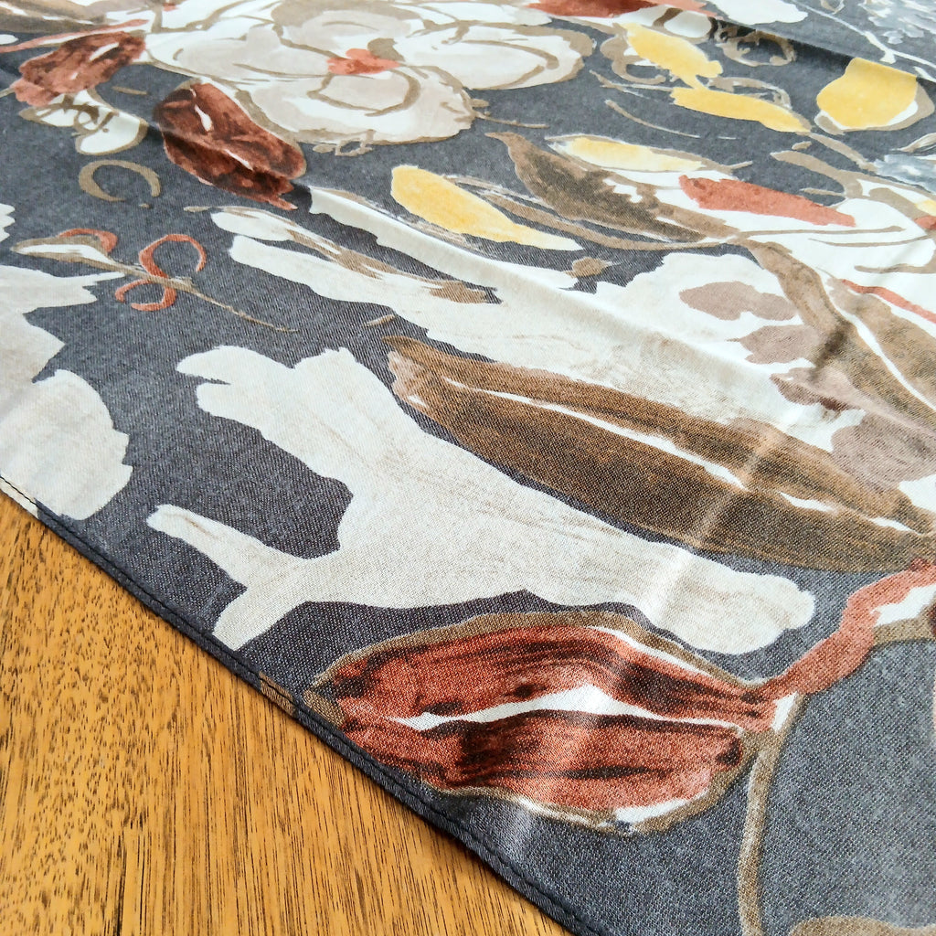 Darker Hues Floral Print Scarf - PPS4119