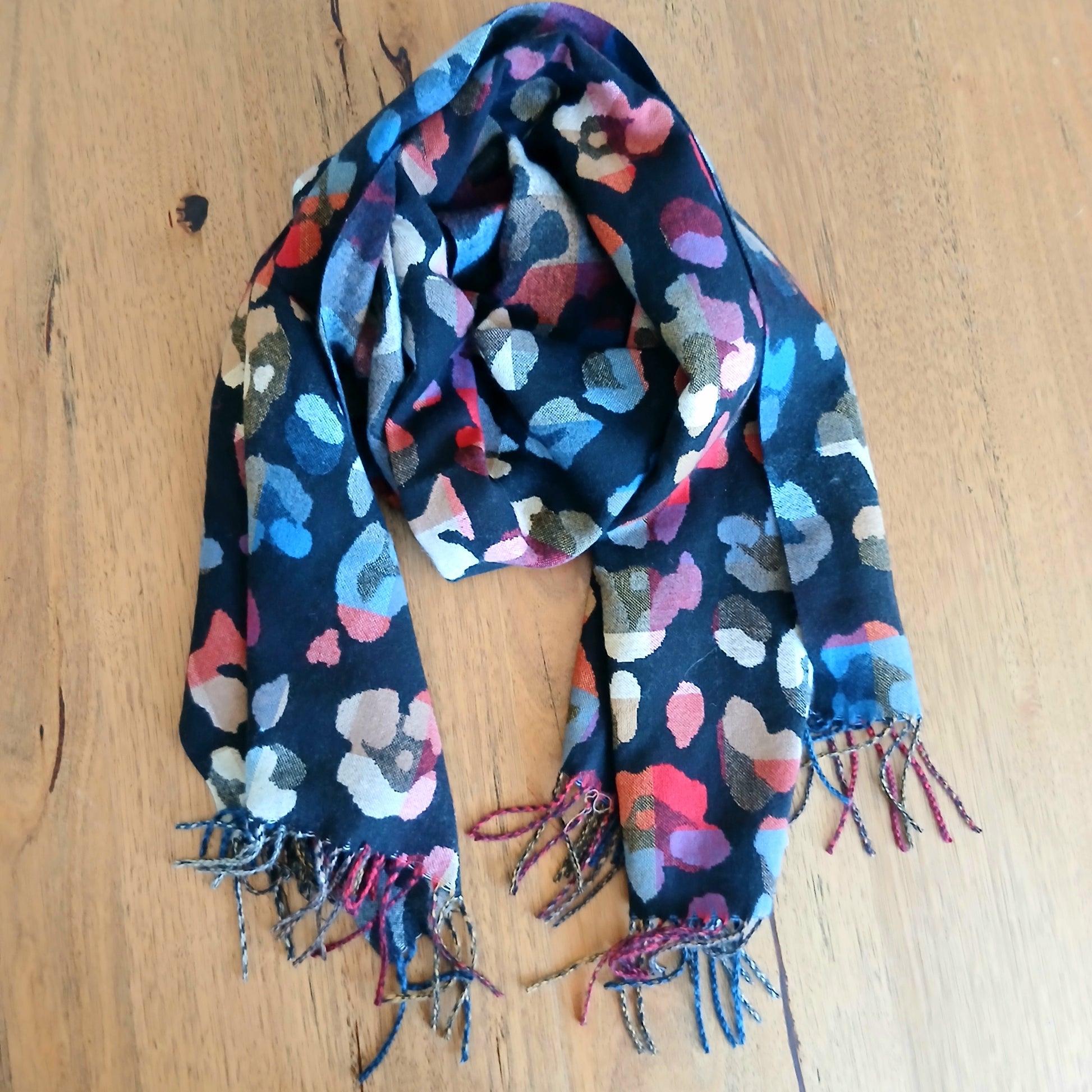 PRE-ORDER Cute Colourful Artistic Floral Winter Scarf PJS0030