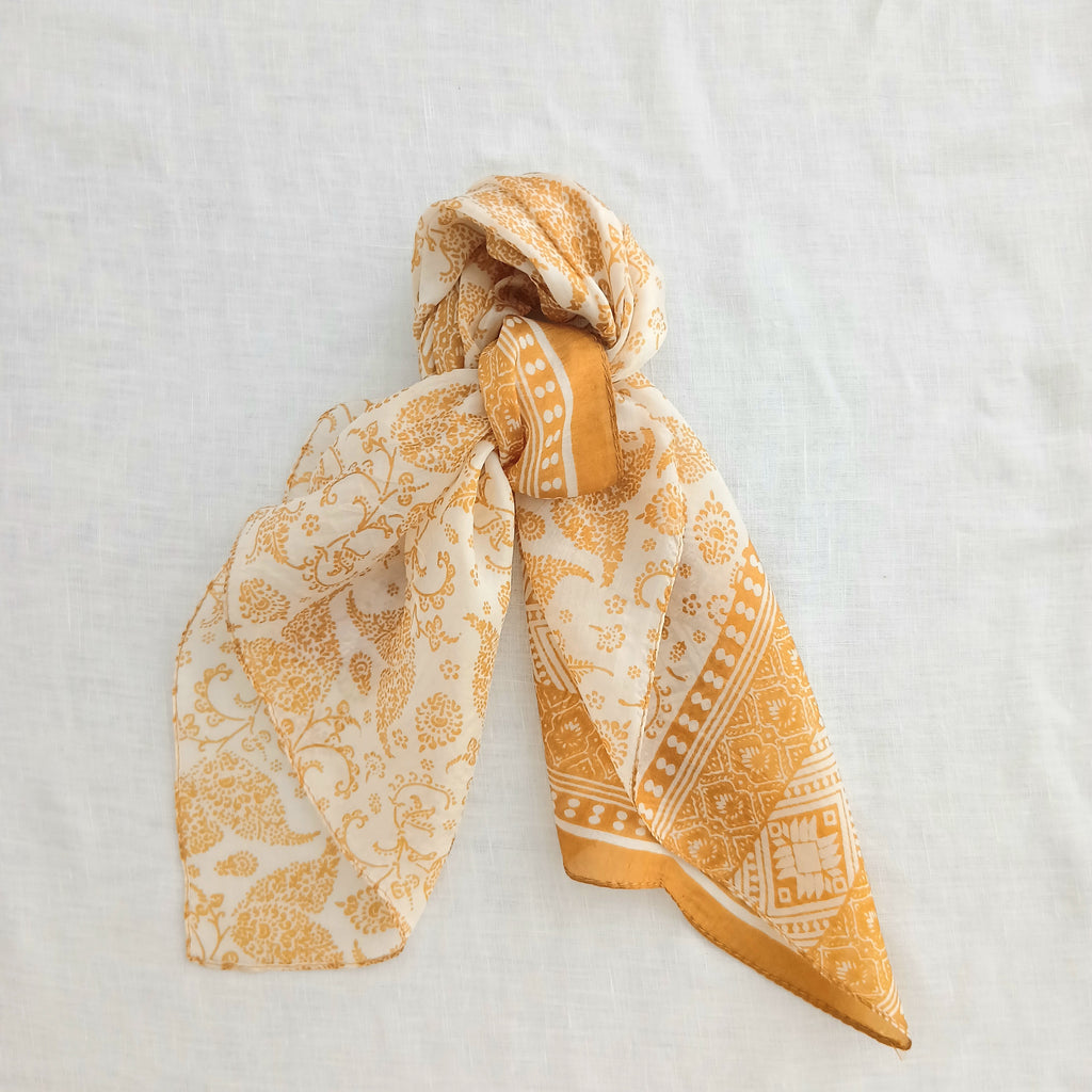 Pure Silk Scarf Golden Art Necktie PS-1056