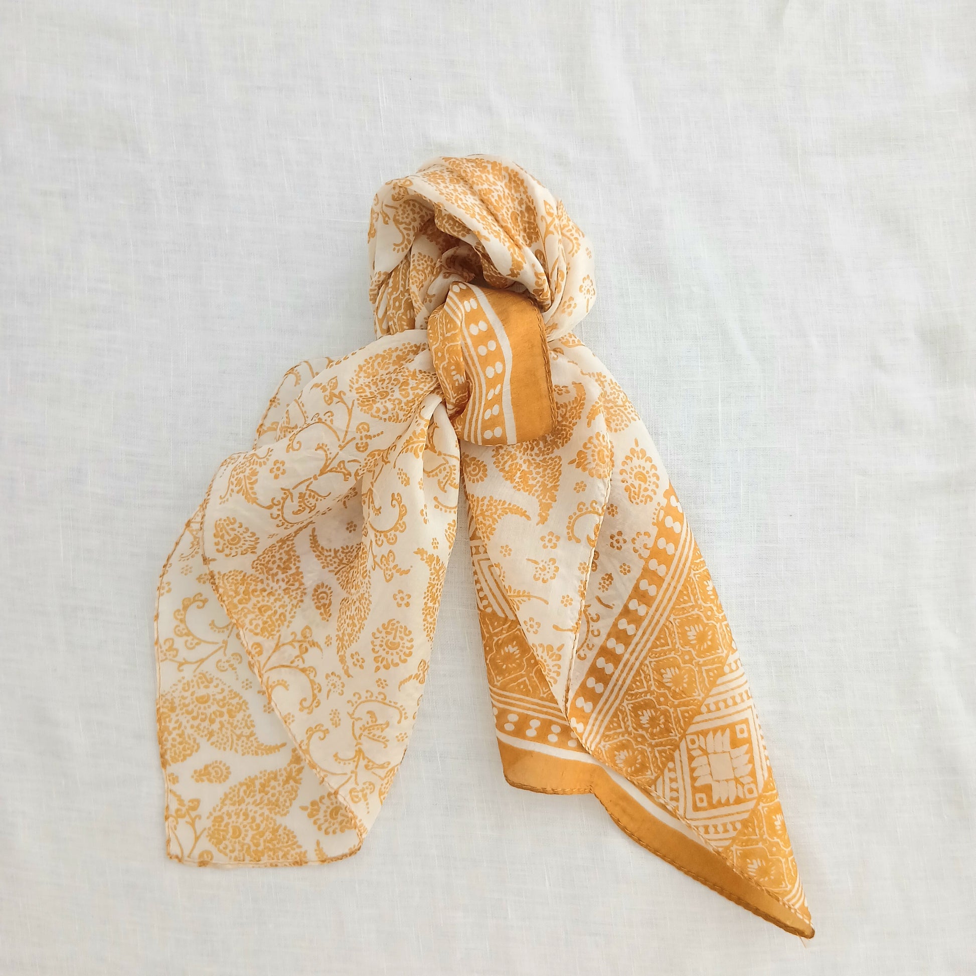 Pure Silk Scarf Golden Art Necktie PS-1056