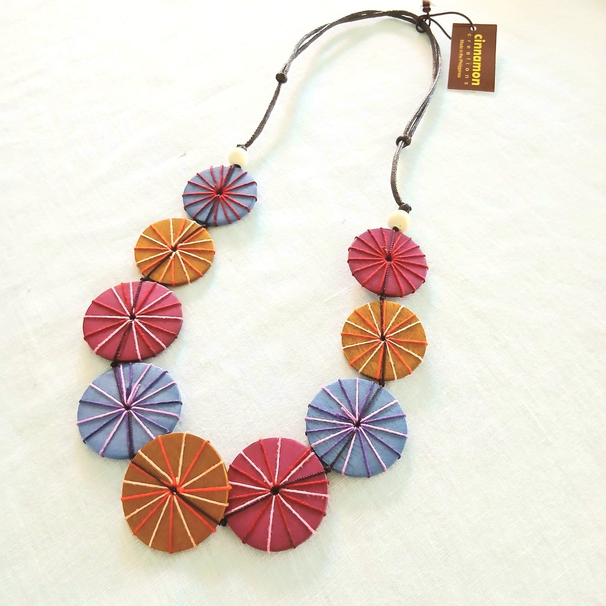 PRE-ORDER Embroidered Large Beads Necklace N7-1386