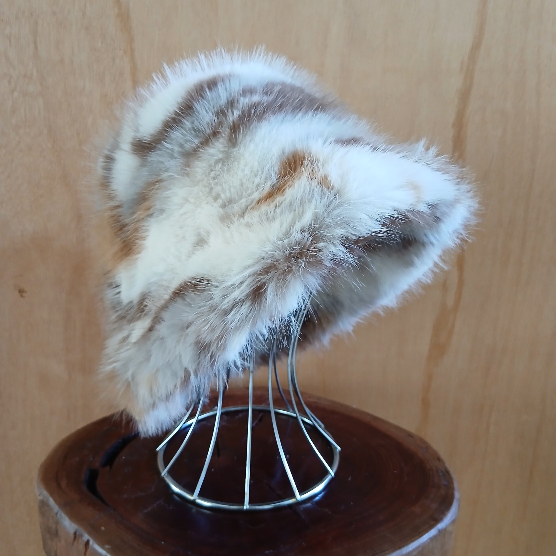 Pre-Order Fluffy Faux Fur Bucket Hat Mixed Print 7522