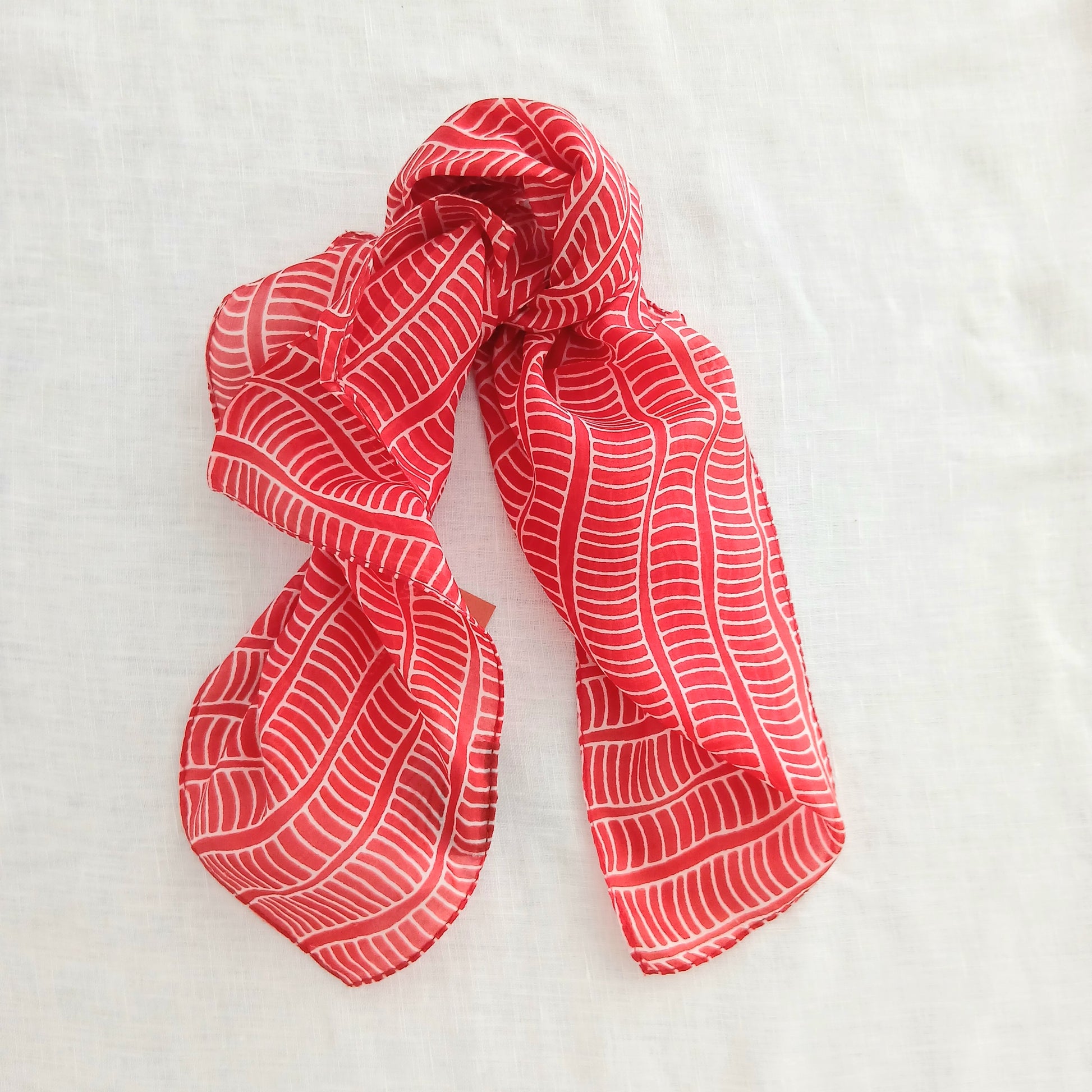 Pure Silk Scarf Circles and Lines Necktie TS-1120