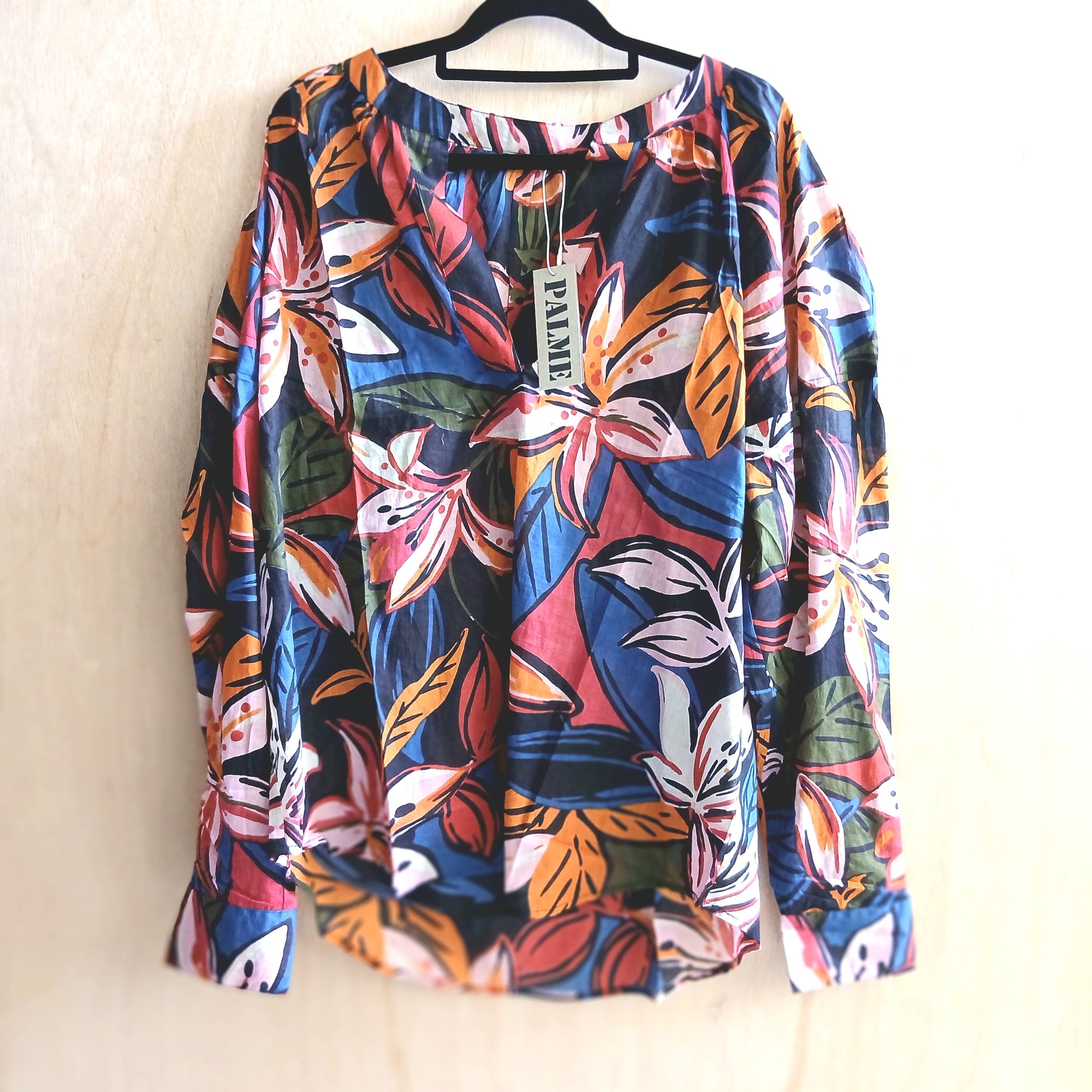 PRE-ORDER Large Sleeve Cotton Blouse Shirt 64563