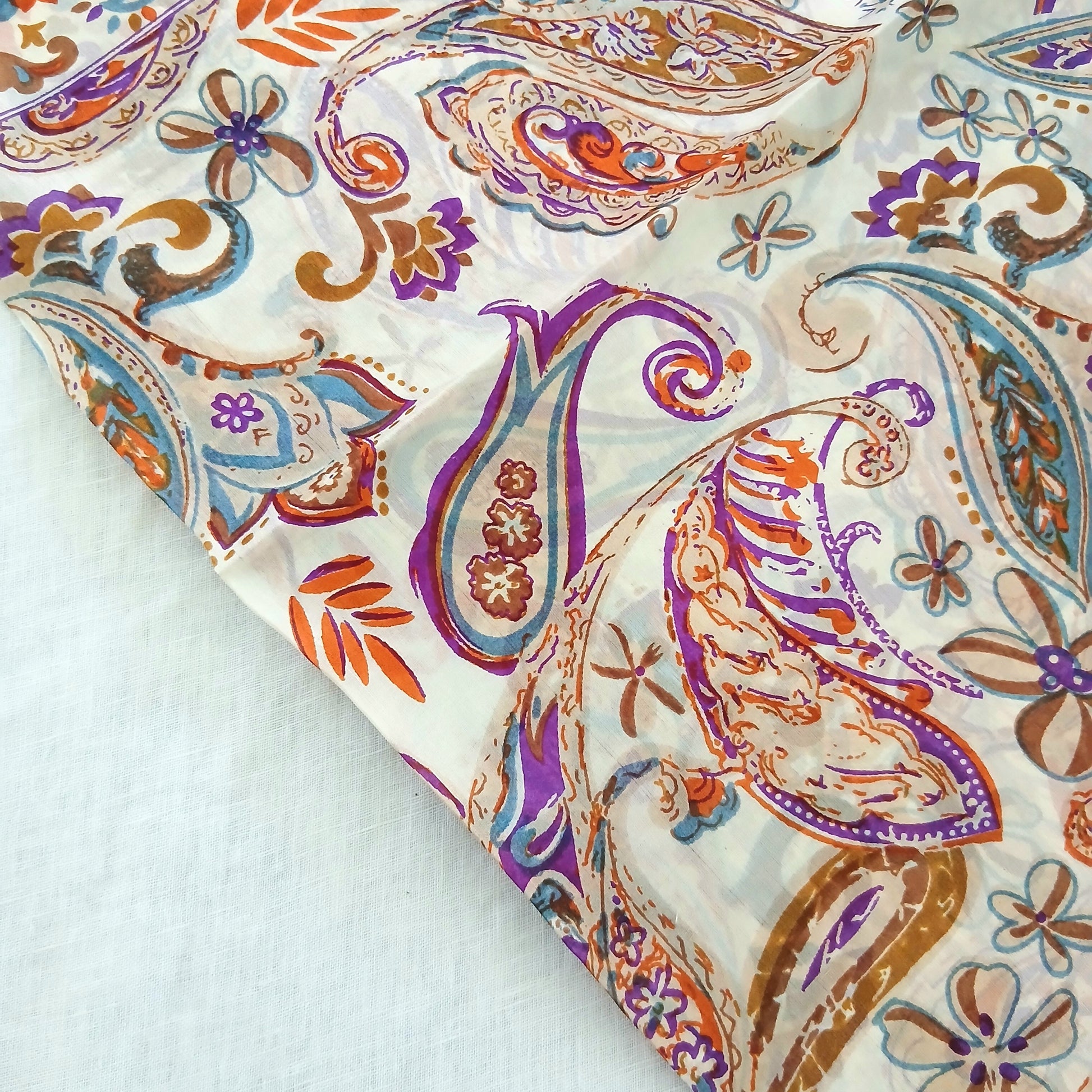 Oriental Floral Silk Scarf WS 1071/L