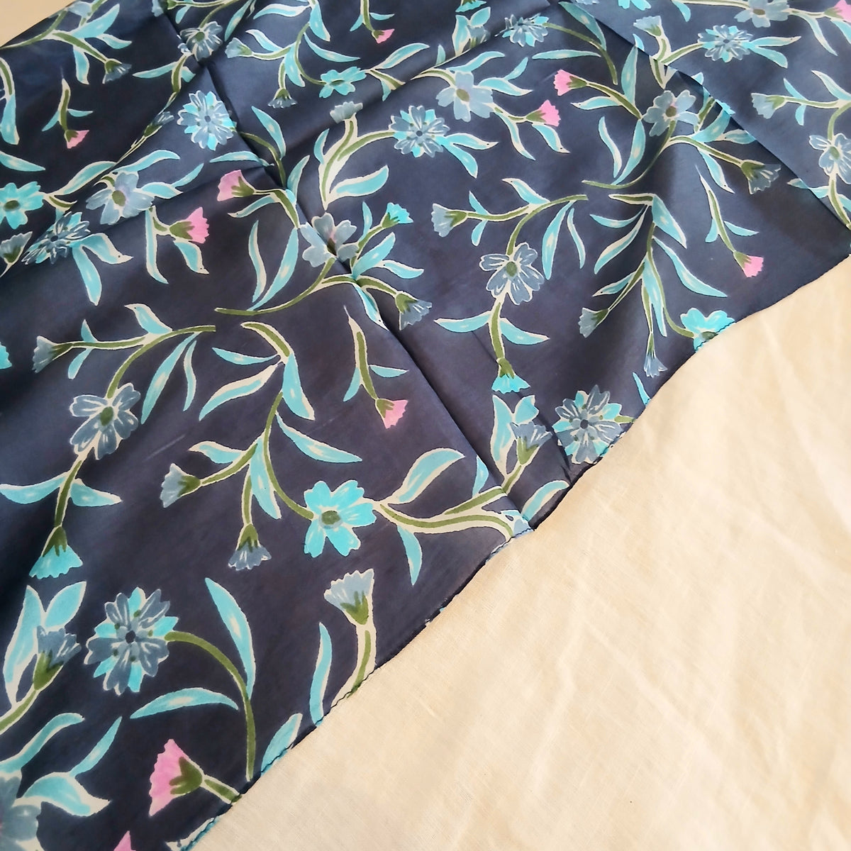 Oriental Floral Silk Scarf PS 1093/L COL 1