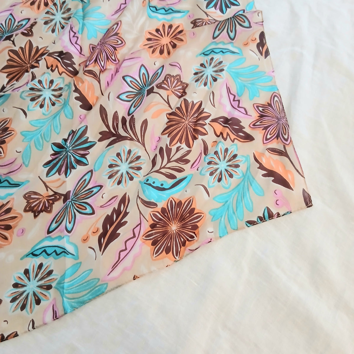 Graphic Floral Pure Silk Scarf PS 1165/S COL 2 Necktie