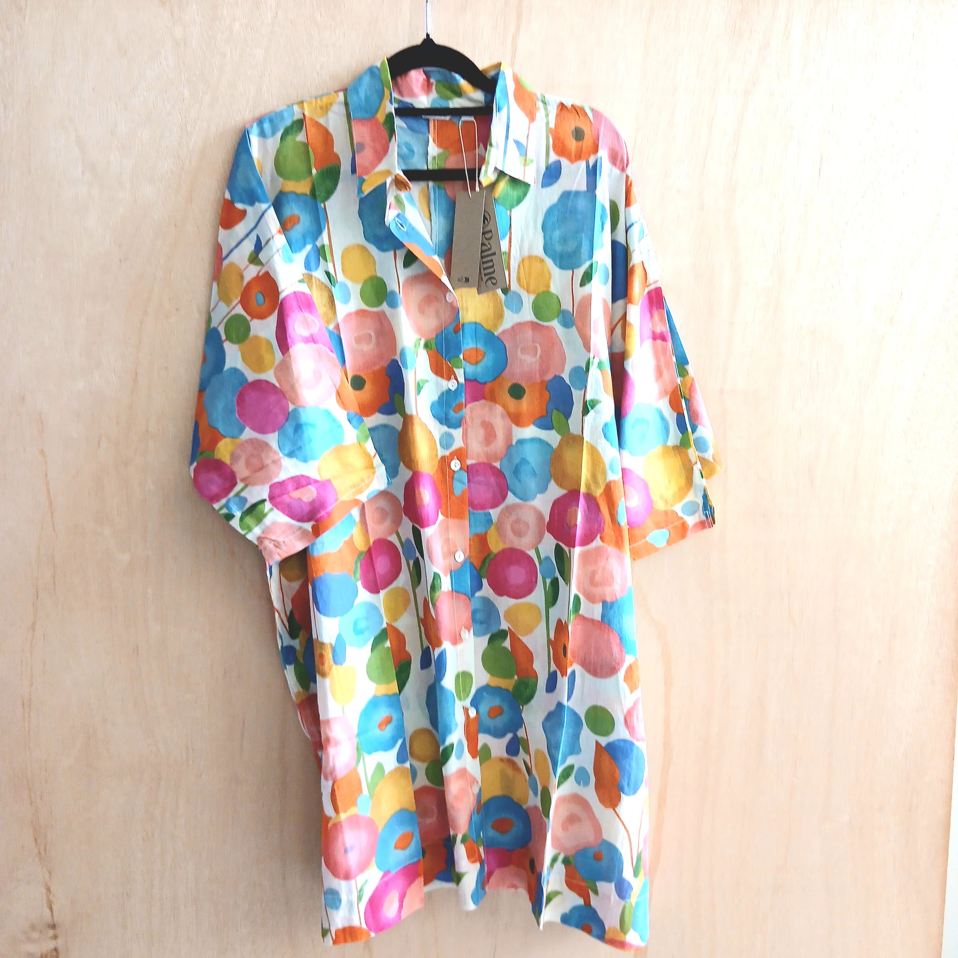 PRE-ORDER Printed Cotton Maxi Shirt 67146