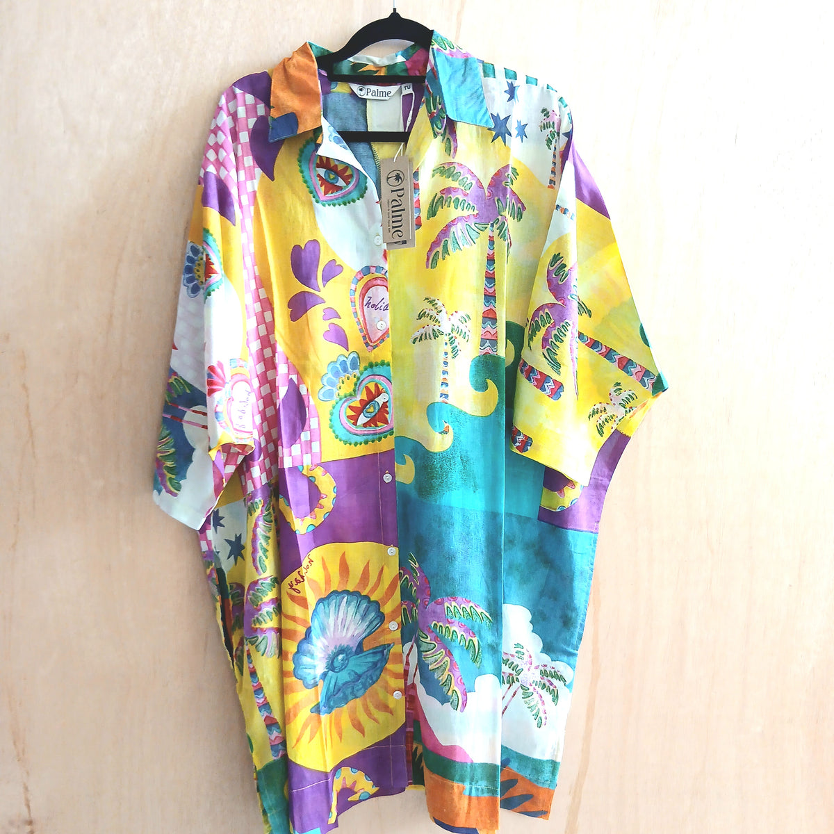 Printed Cotton Maxi Shirt 67146 Sample