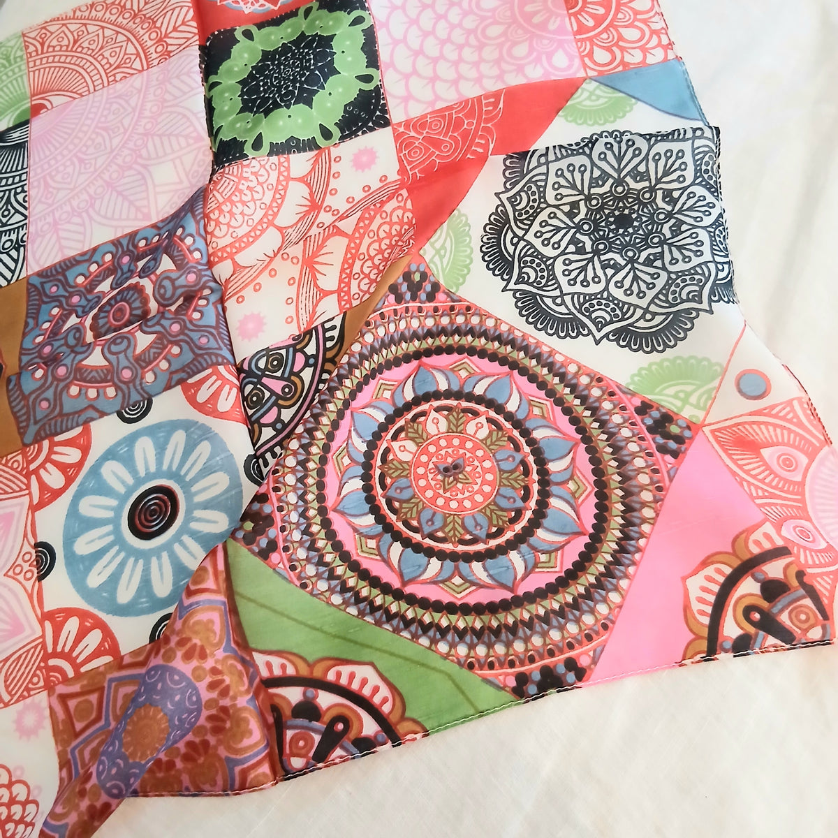 Patchwork Pattern Style Pure Silk Scarf PS 1170/S Necktie