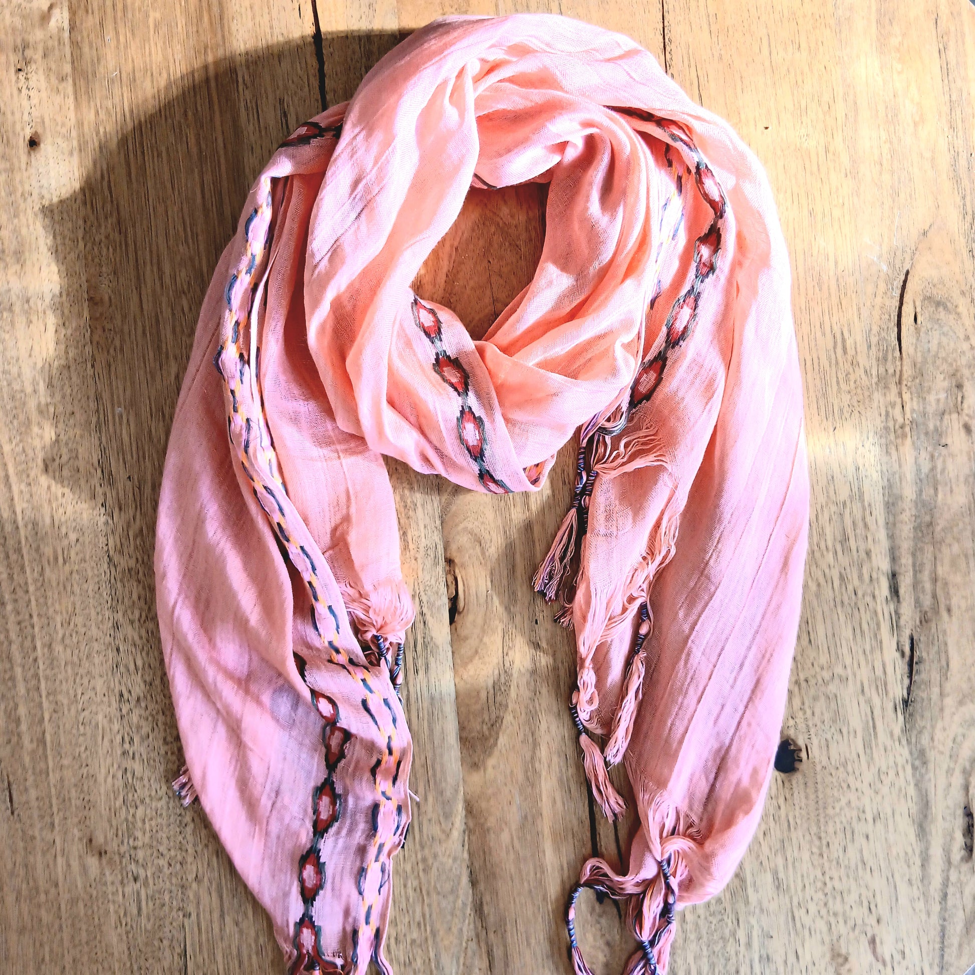 Cotton Linen Tassel Scarf - XP01