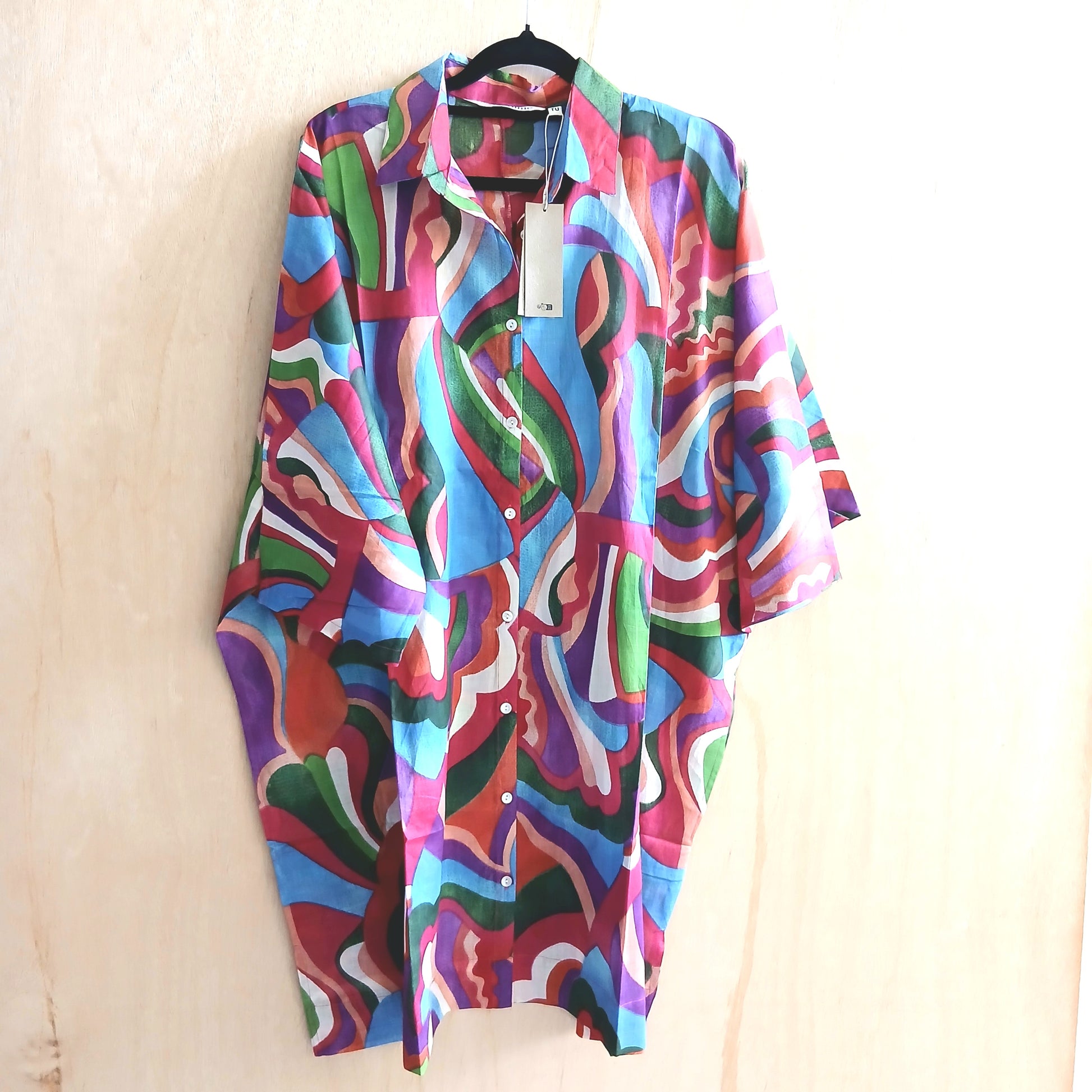 PRE-ORDER Printed Cotton Maxi Shirt 67146