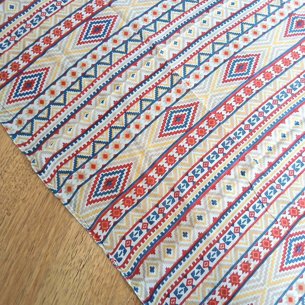Embroidered Cotton Kilim Pattern Scarf - 46206