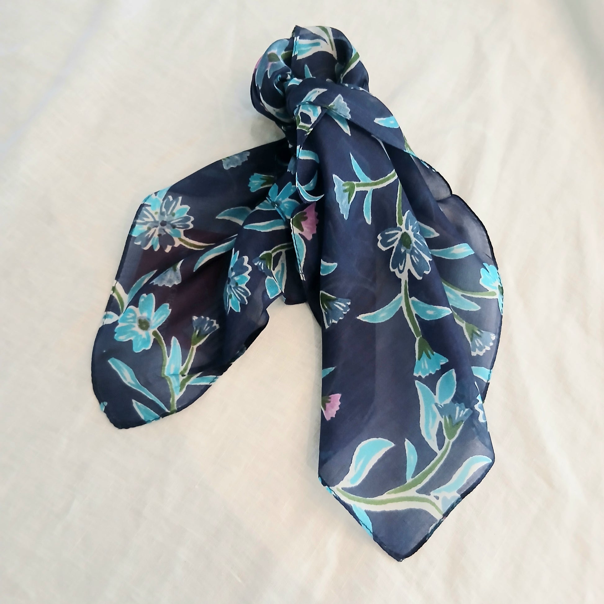 Oriental Floral Pure Silk Scarf PS 1093/S COL 1