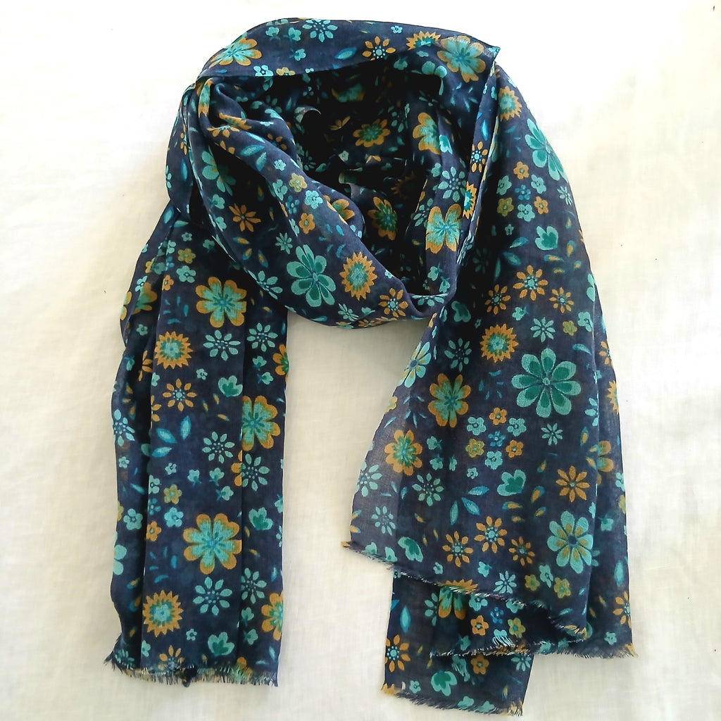 Wool Silk Mix Scarf - WS-1056