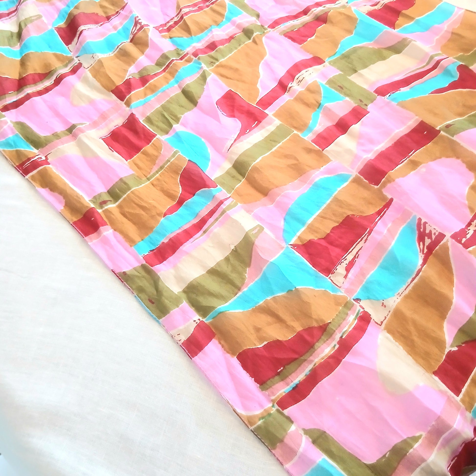 PRE-ORDER Pure Silk Scarf Large Retro TS-1147