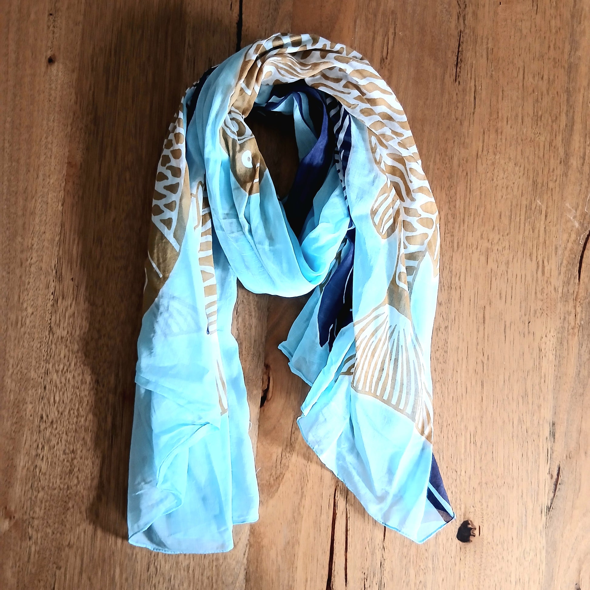 PRE-ORDER Large Fish Cotton Shawl 67261