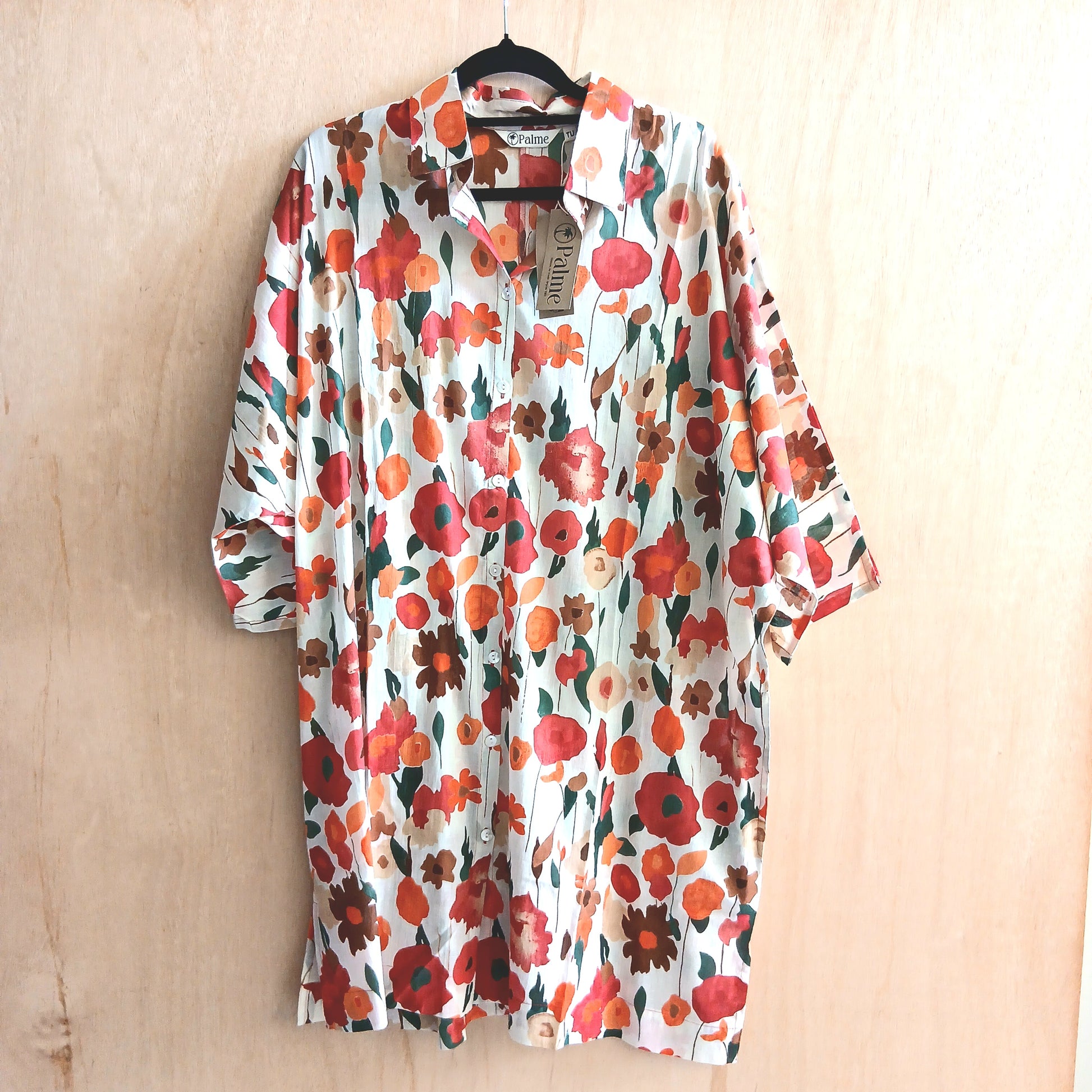 PRE-ORDER Printed Cotton Maxi Shirt 67146