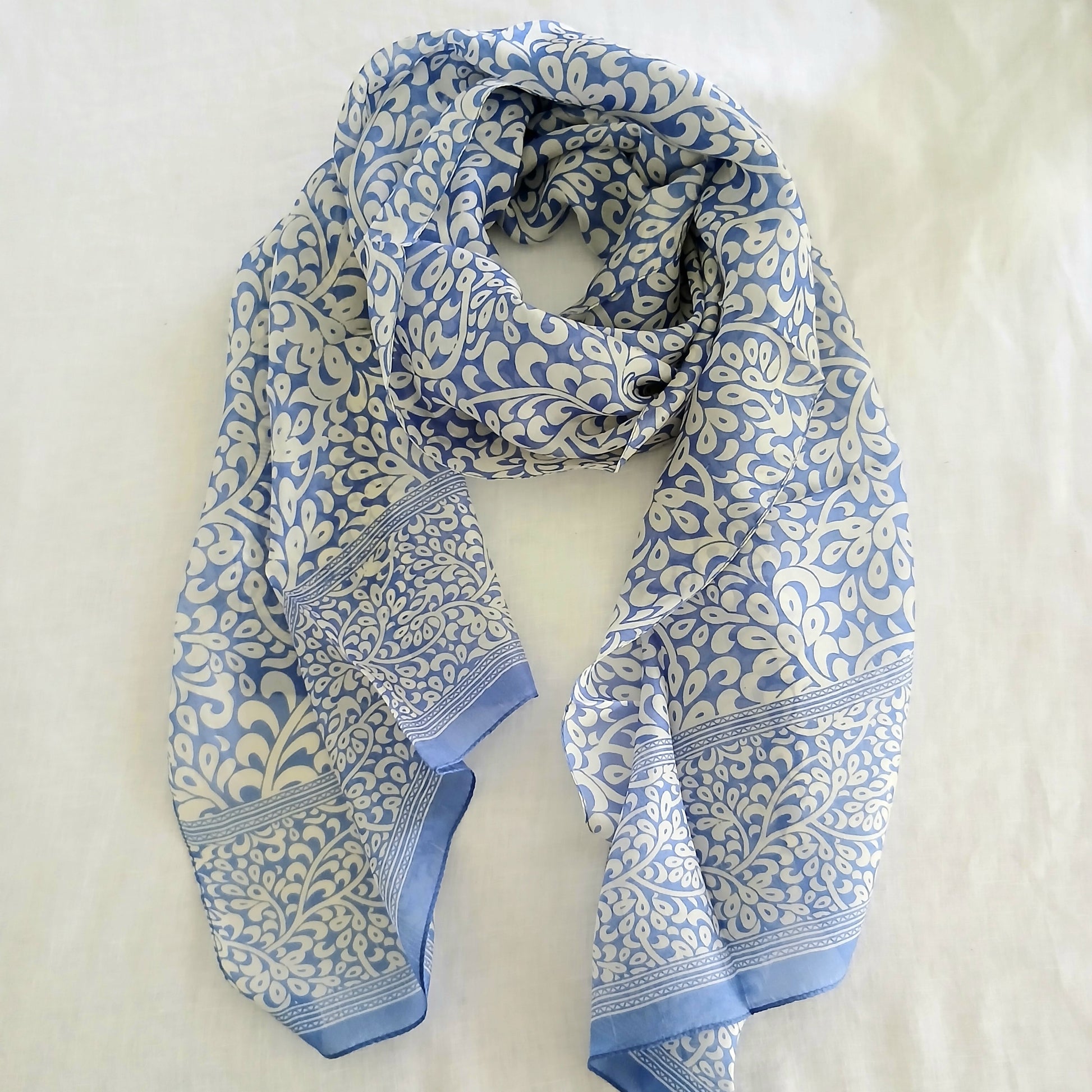 Pure Silk Scarf - Royal Blue ZS-1006/L