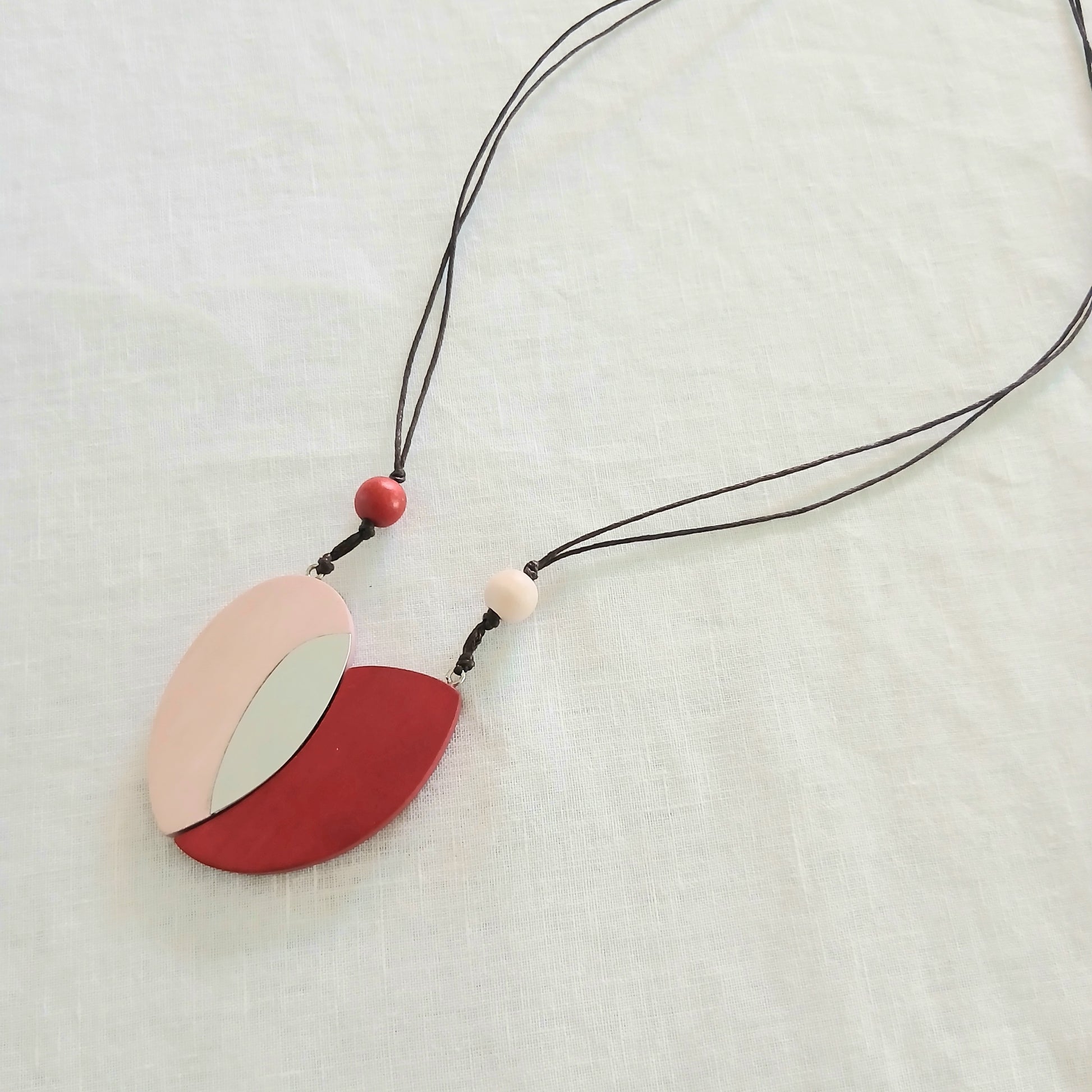 PRE-ORDER Wooden Heart in Half Pendant Necklace N7-1362