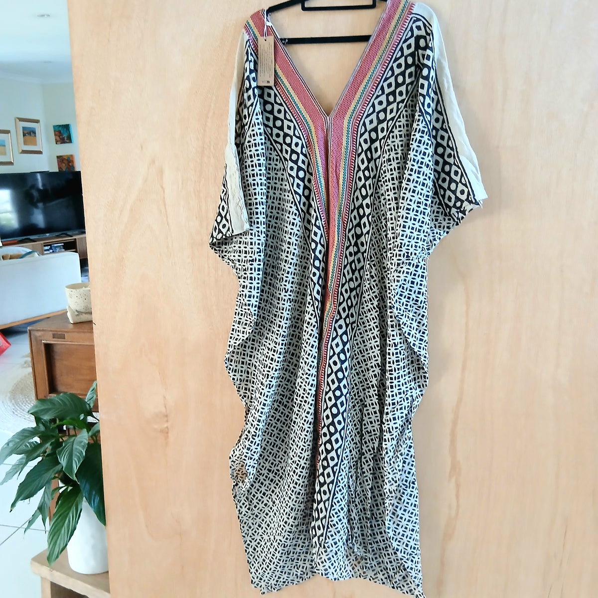 Maxi Kimono Cotton Block Print Sample 64741
